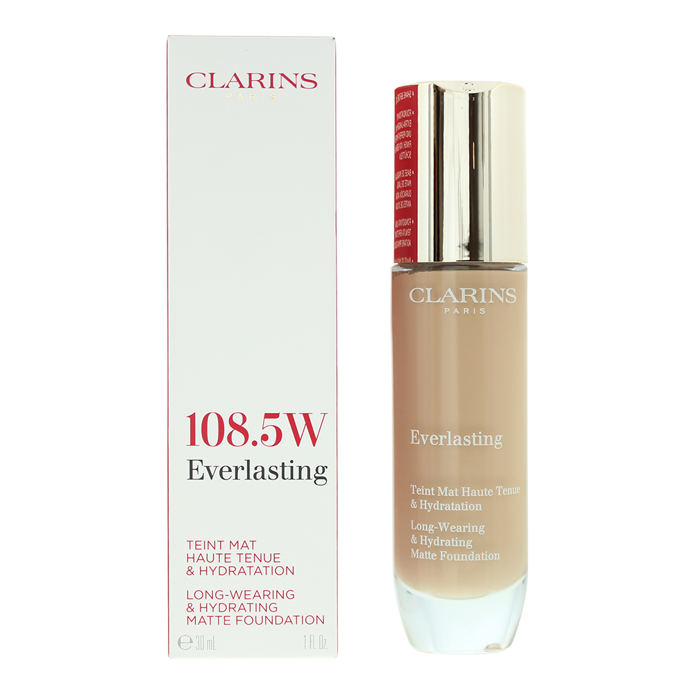 Clarins Womens Everlasting Long Wearing & Hydrating Foundation 30ml 108.5W Cashew - NA - One Size