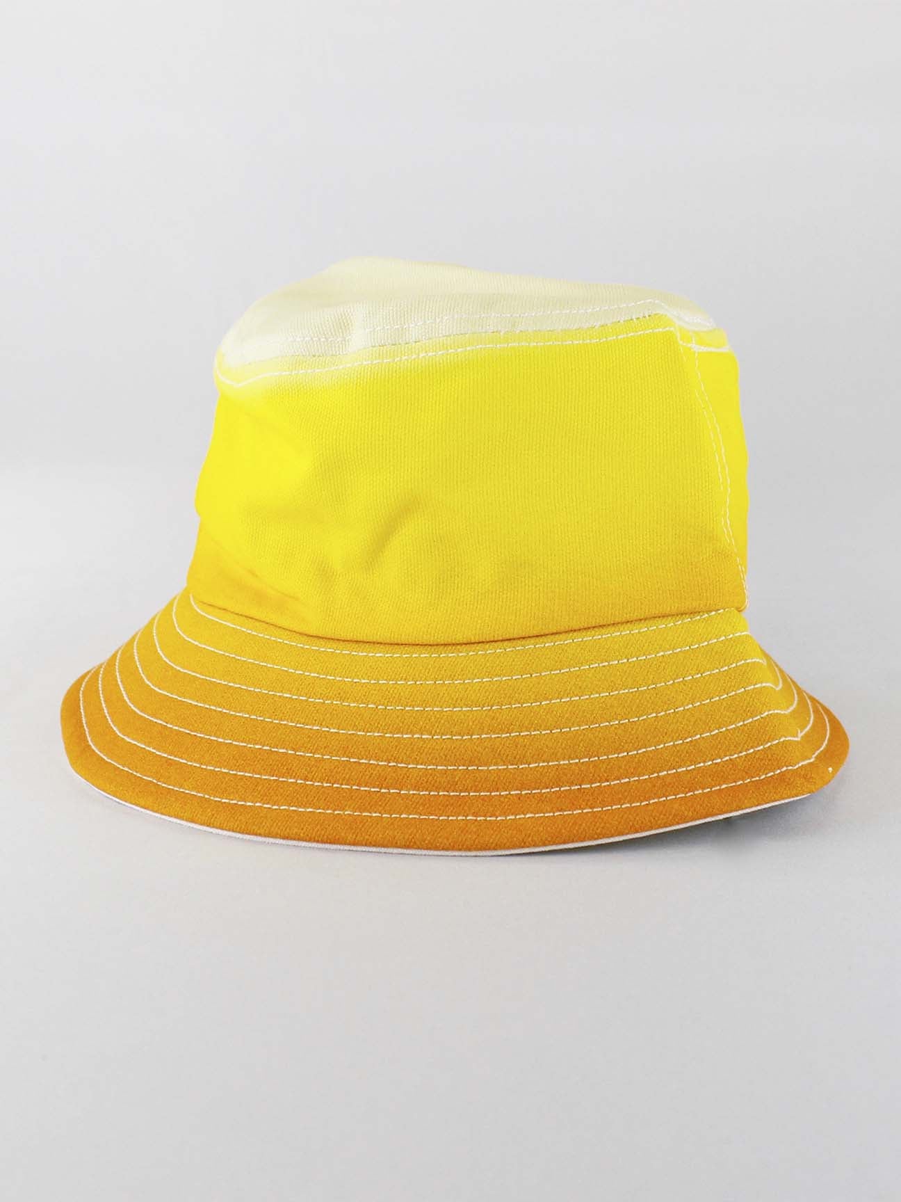 SVNX Womens Yellow and Orange Ombre Bucket Hat - One Size