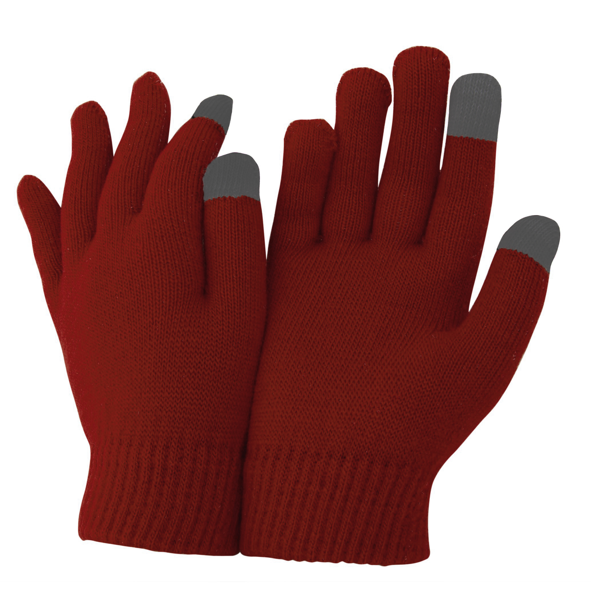 FLOSO Unisex Mens/Womens IPhone/iPad Mobile Touch Screen Winter Magic Gloves (Oxblood) - Red - One Size