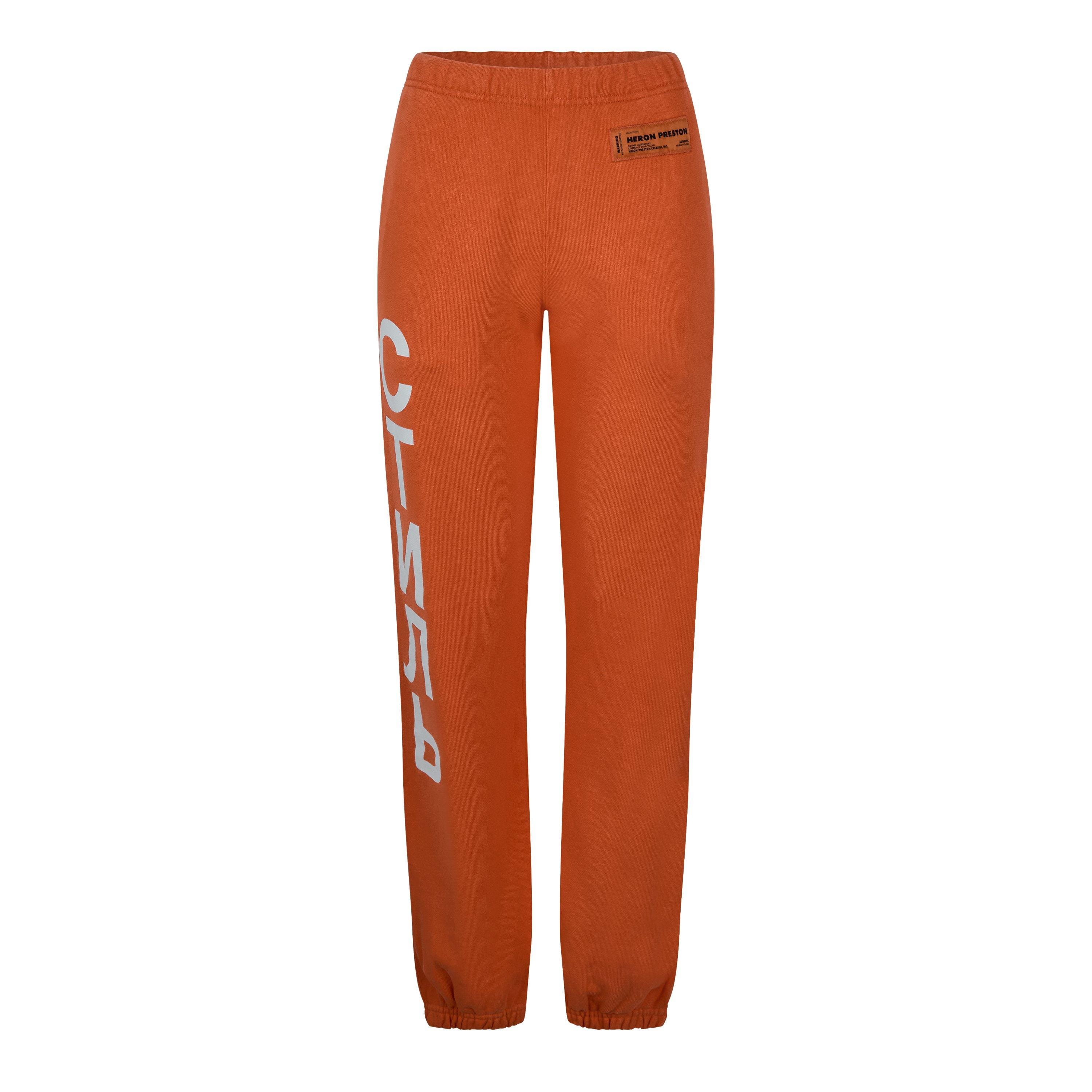 Heron Preston Womenss CTNMB Tape Sweatpants in Orange material_cotton - Size 14 UK