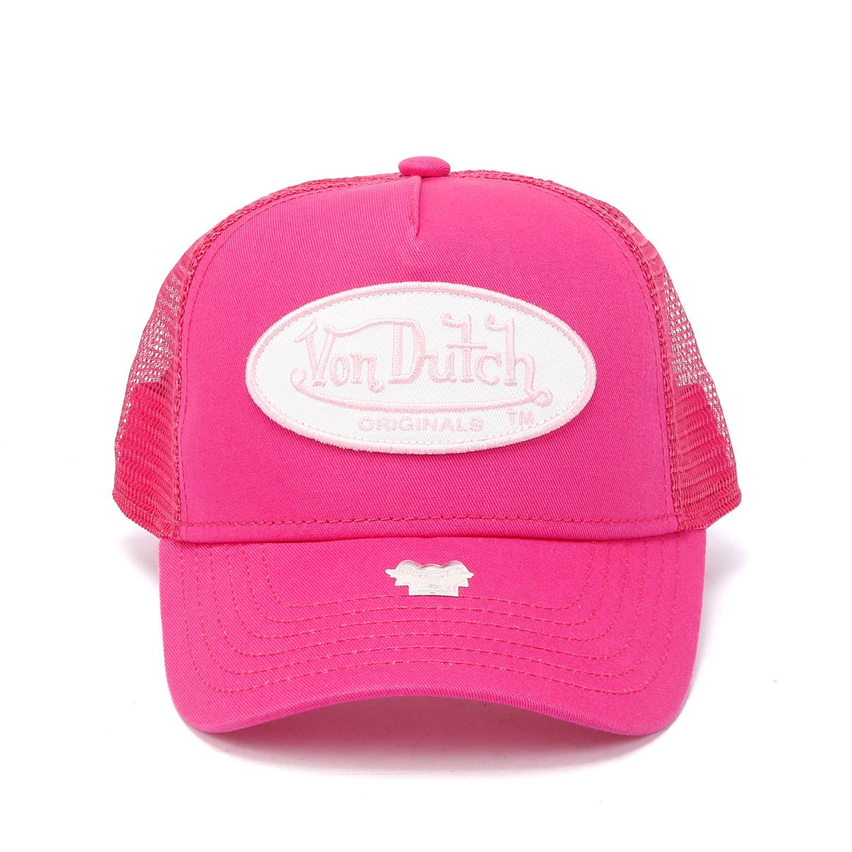 Von Dutch Unisex Trucker Boston Cotton Pink Caps - One Size