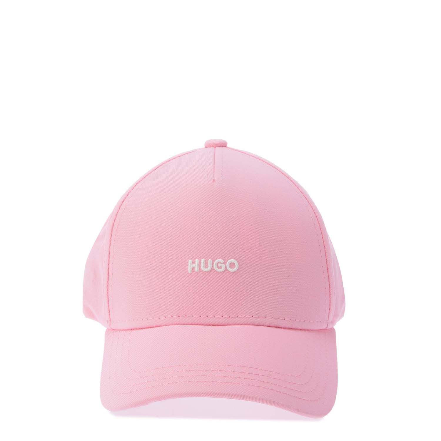 Hugo Womens Accessories Cara-E Cotton-Twill Cap in Pink - One Size