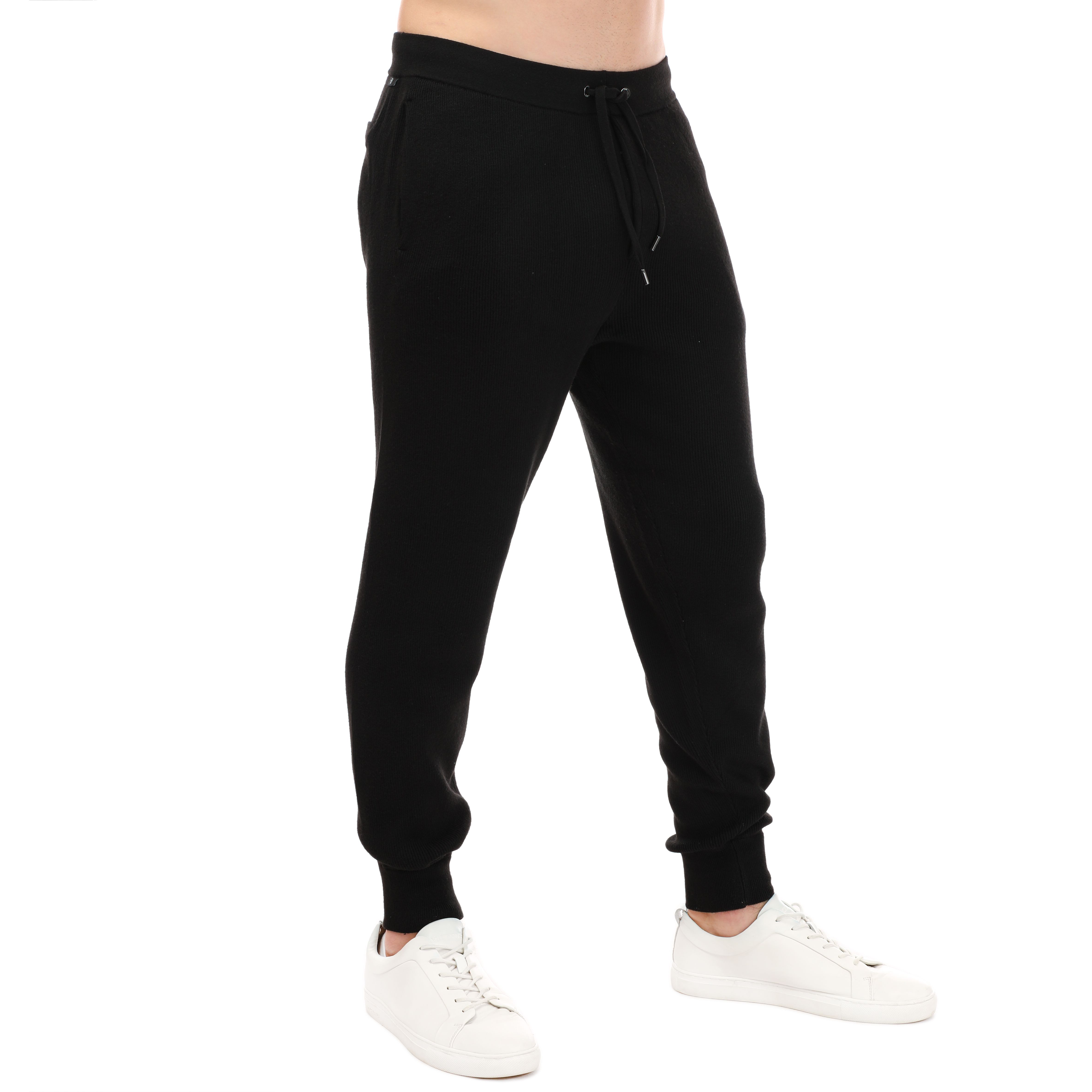 Ted Baker Mens Dudon Knitted Joggers in Black - Size 34 Regular