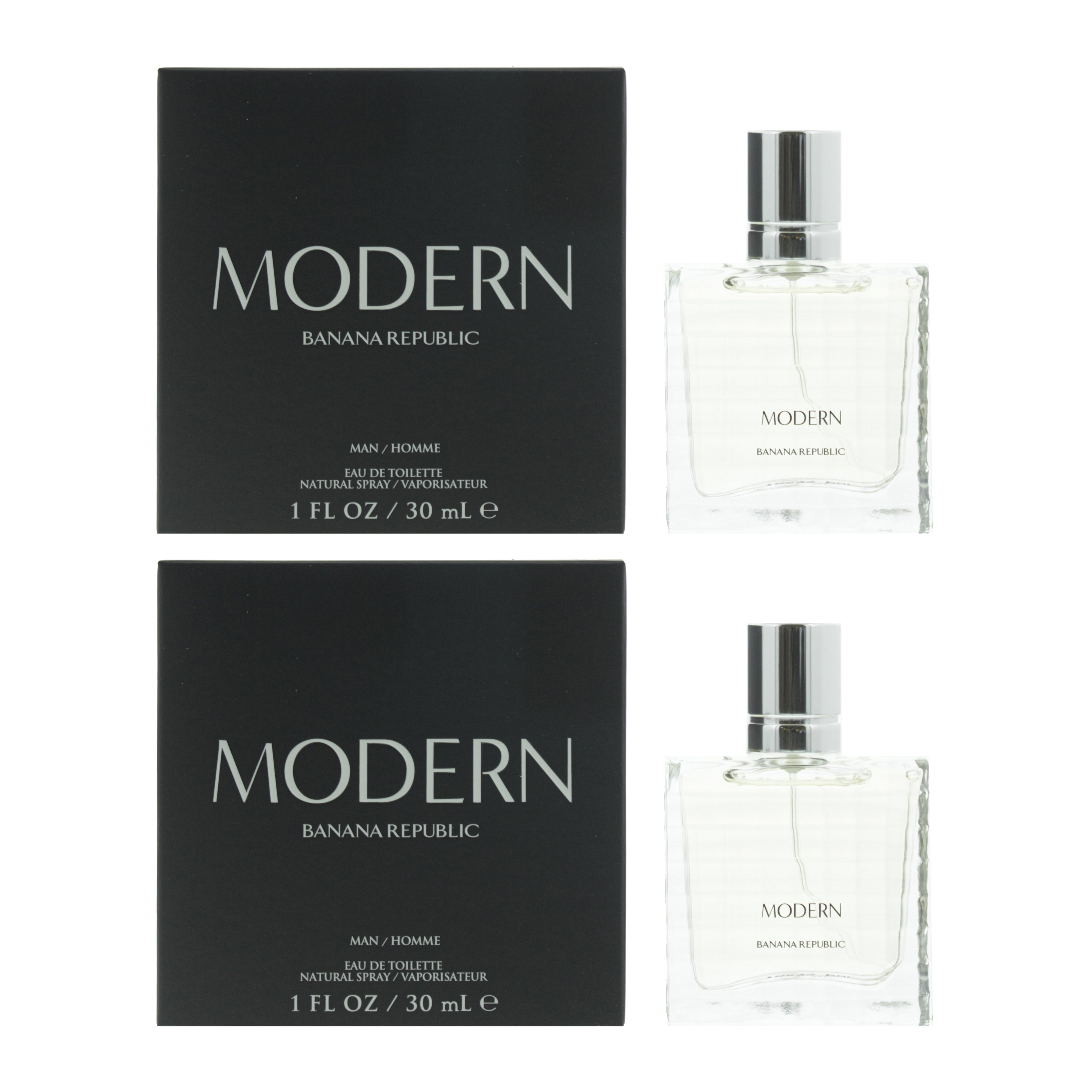 Banana Republic Mens Modern Man Eau de Toilette 30ml Spray For Him x 2 - NA - One Size