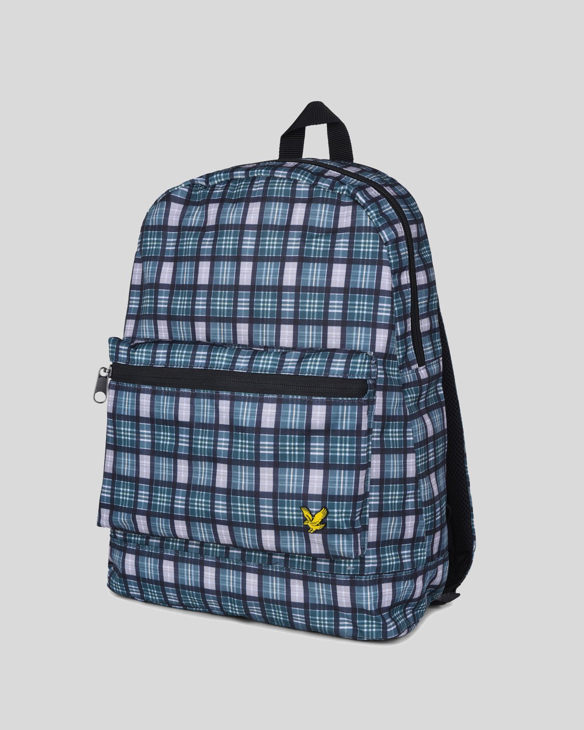 Lyle & Scott Mens Check Backpack Green - One Size