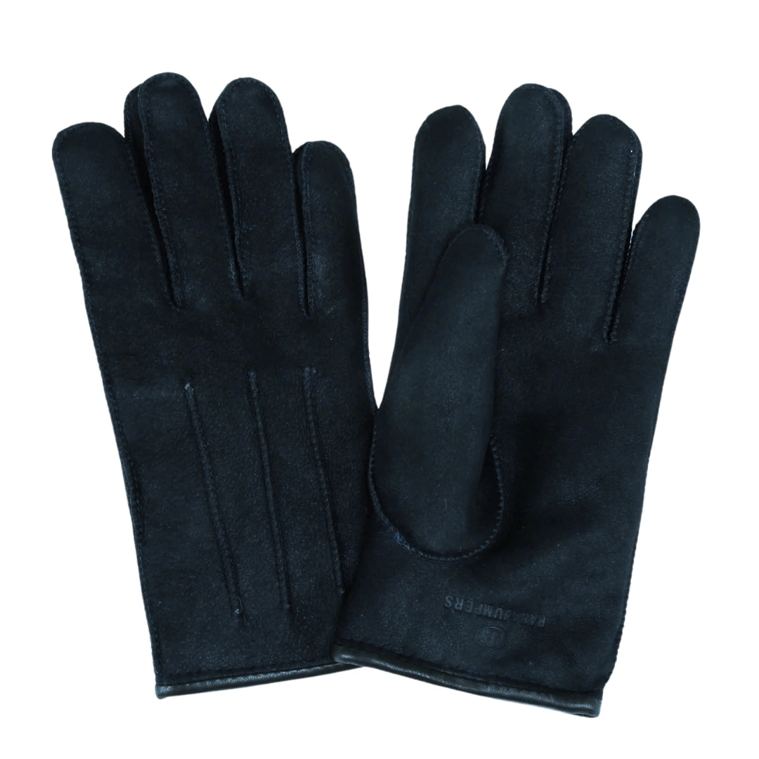 Parajumpers Womens Shearling Blue Graphite Gloves Leather - One Size