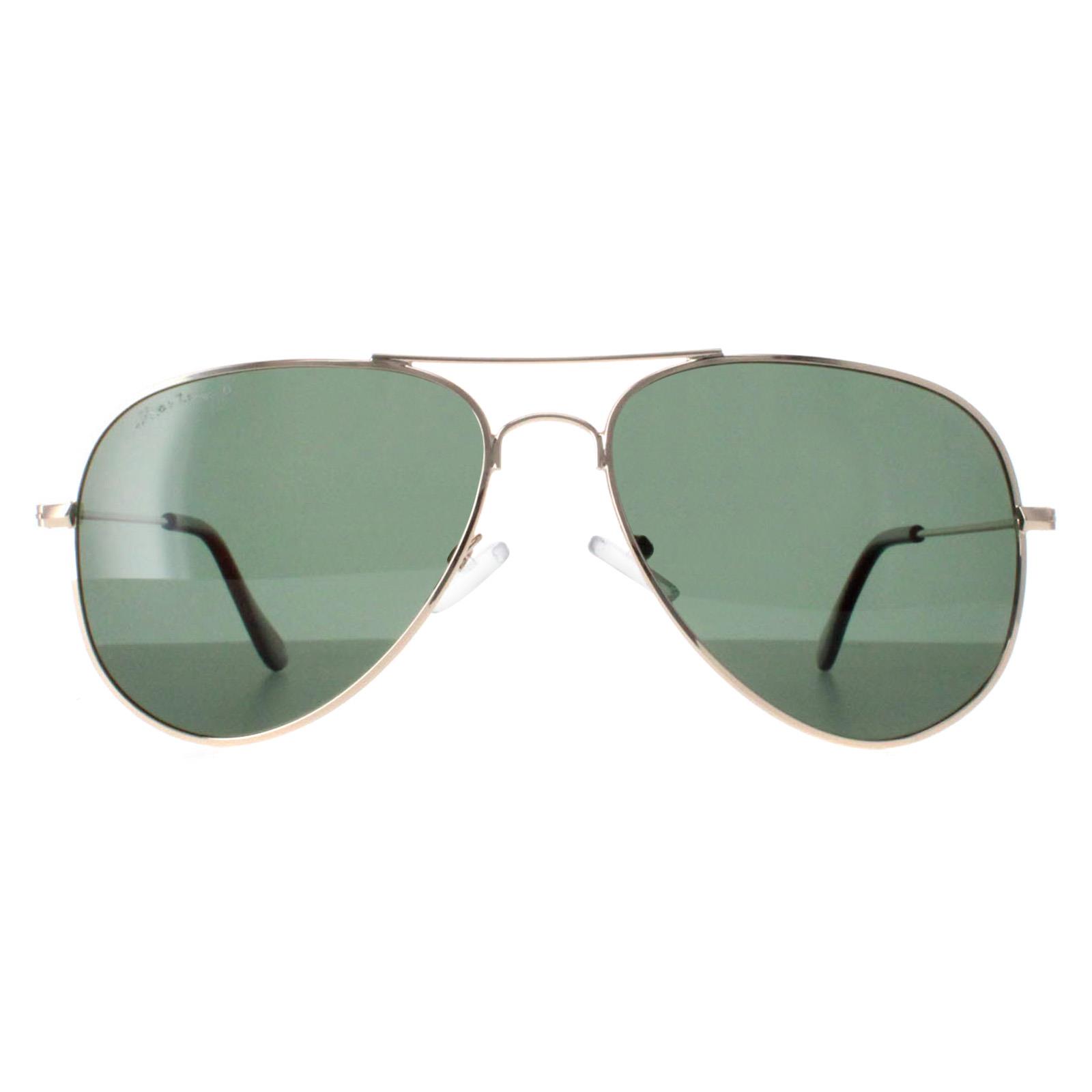 Montana Aviator Unisex Gold Green G15 Polarized MP94 Metal - One Size