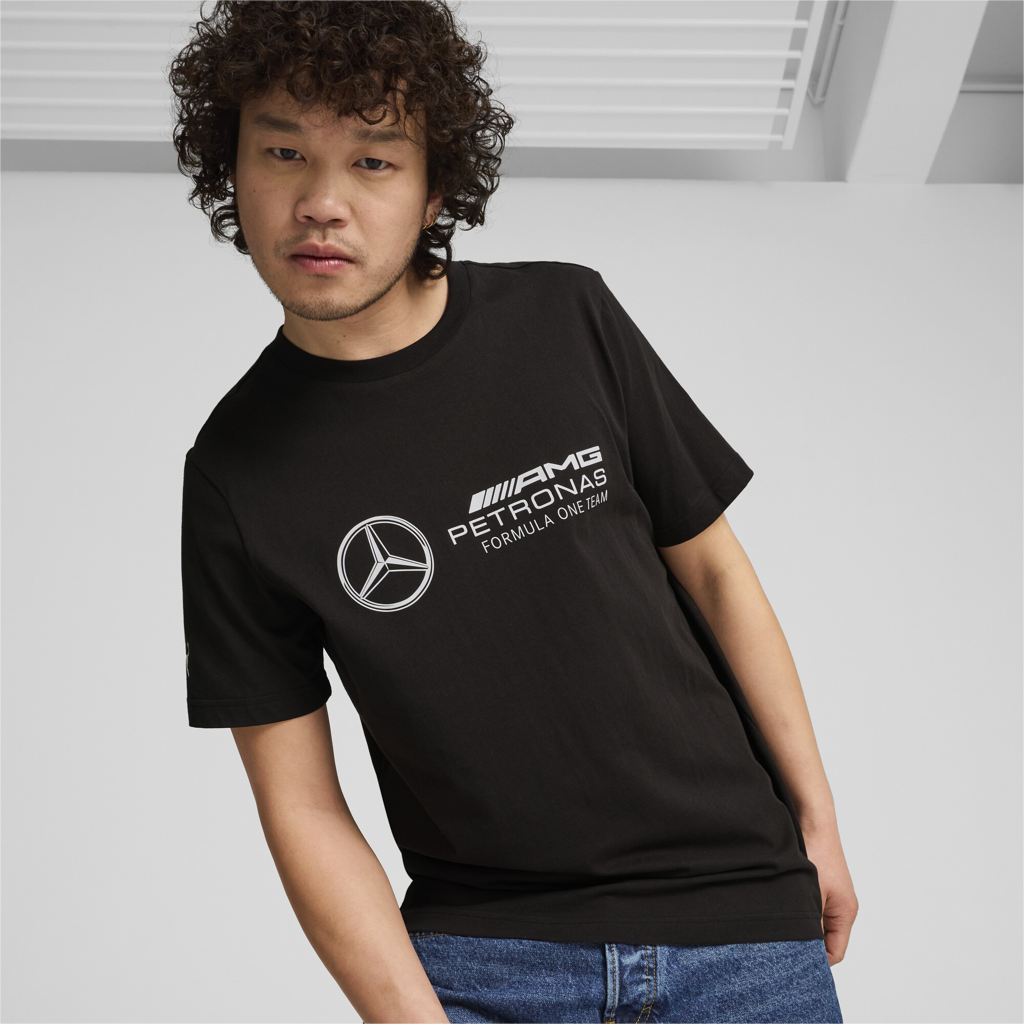 Puma Mens Mercedes-AMG Petronas F1 ESS Logo T-Shirt - Black - Size 2XL