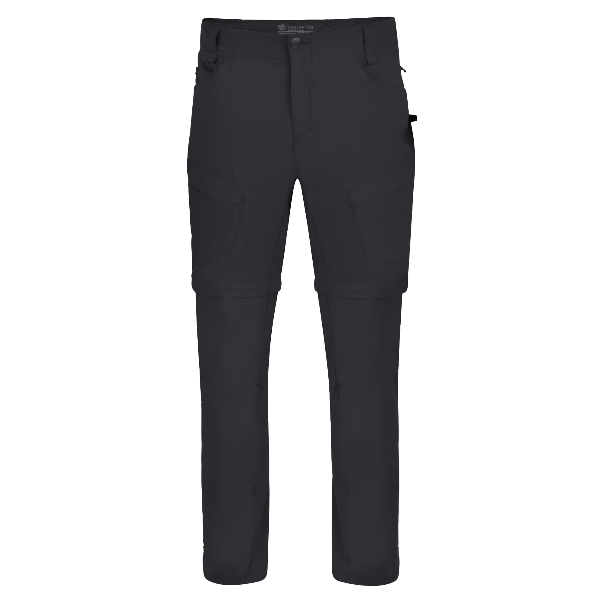 Regatta Dare 2B Mens Tuned In II Multi Pocket Zip Off Walking Trousers - Black - Size 33W/32L