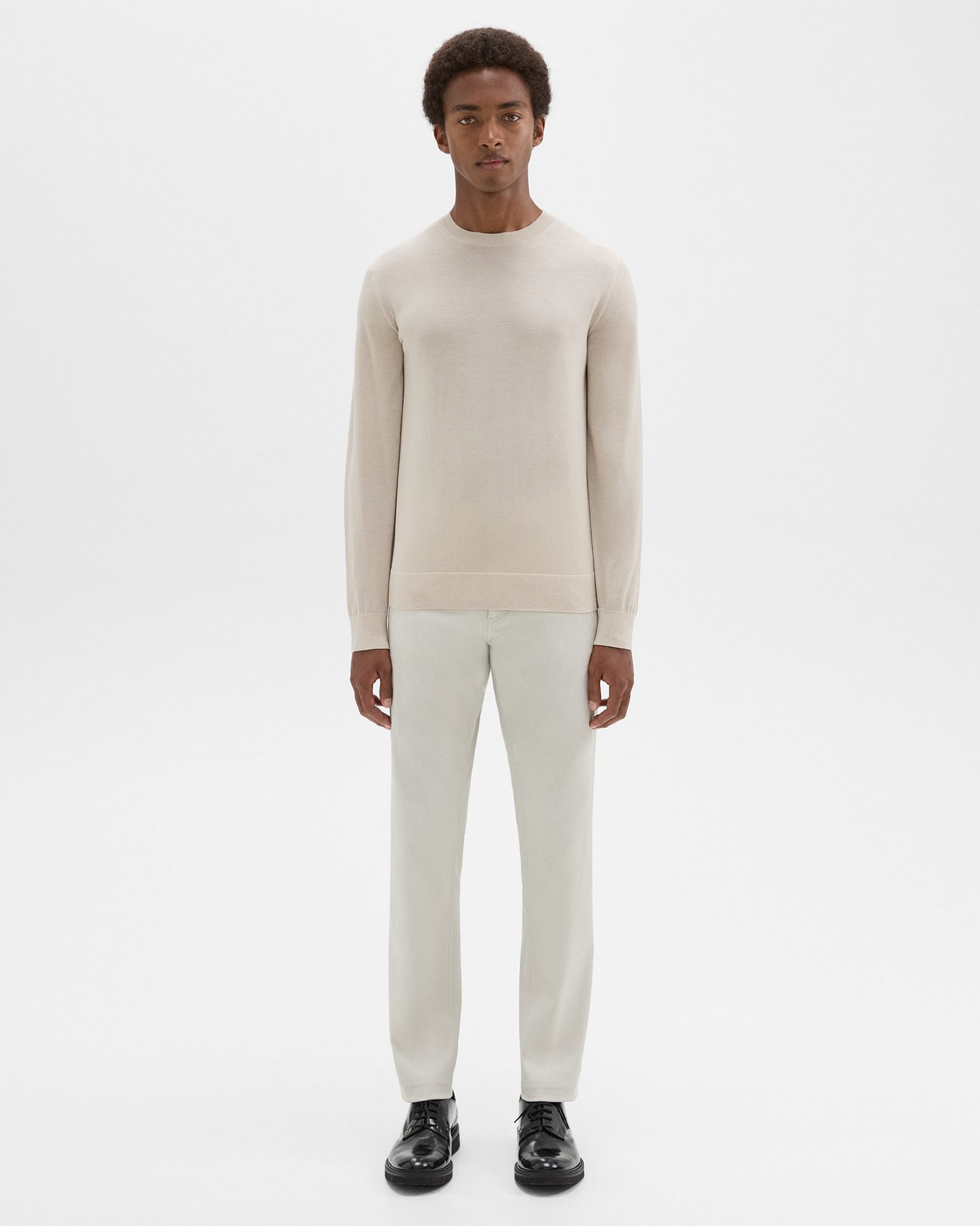 Theory Mens Raffi 5-Pocket Pant in Neoteric Twill in Limestone - Off-White material_cotton - Size 32 (Waist)