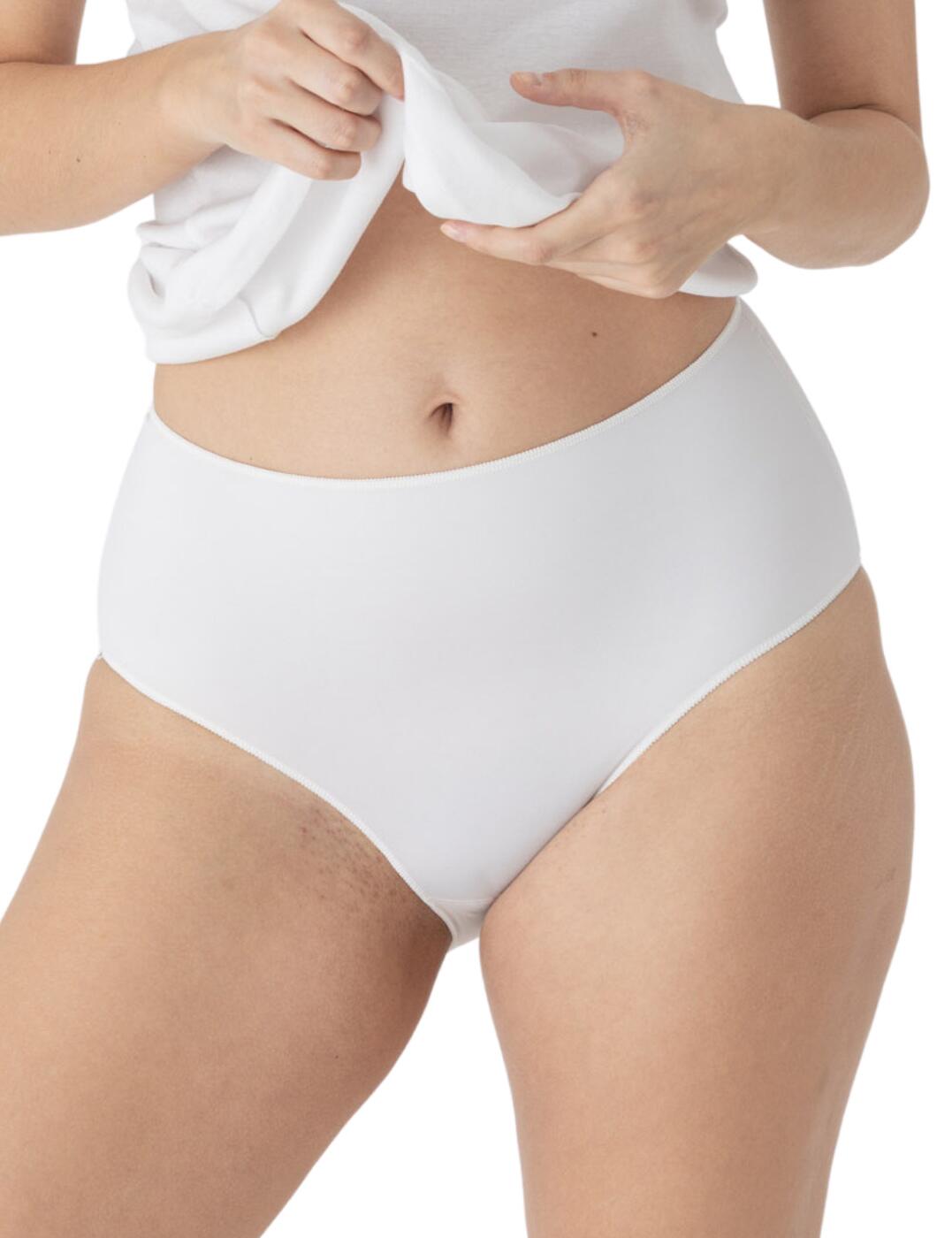 Maison Lejaby Womens Les Invisibles High Waist Brief - White - Size 2XL