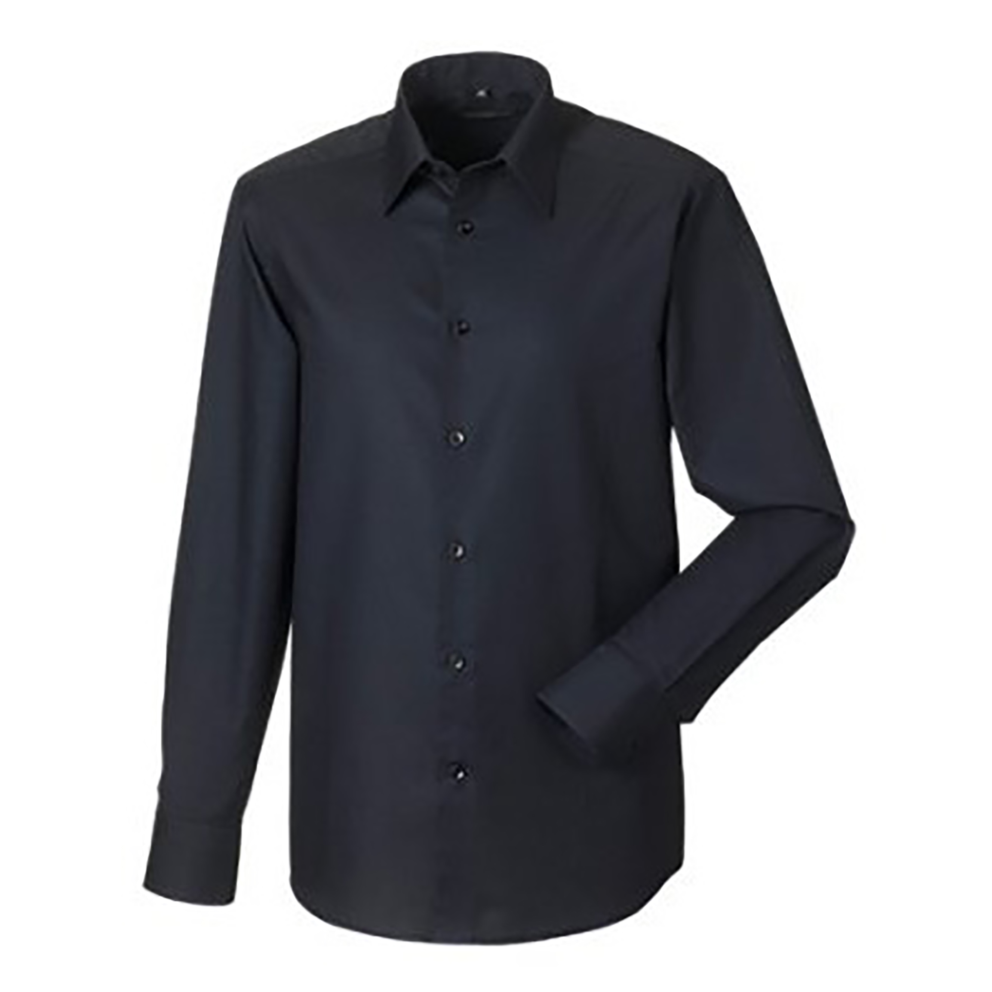 Russell Athletic Collection Mens Long Sleeve Easy Care Tailored Oxford Shirt (Black) - Size 18 inch