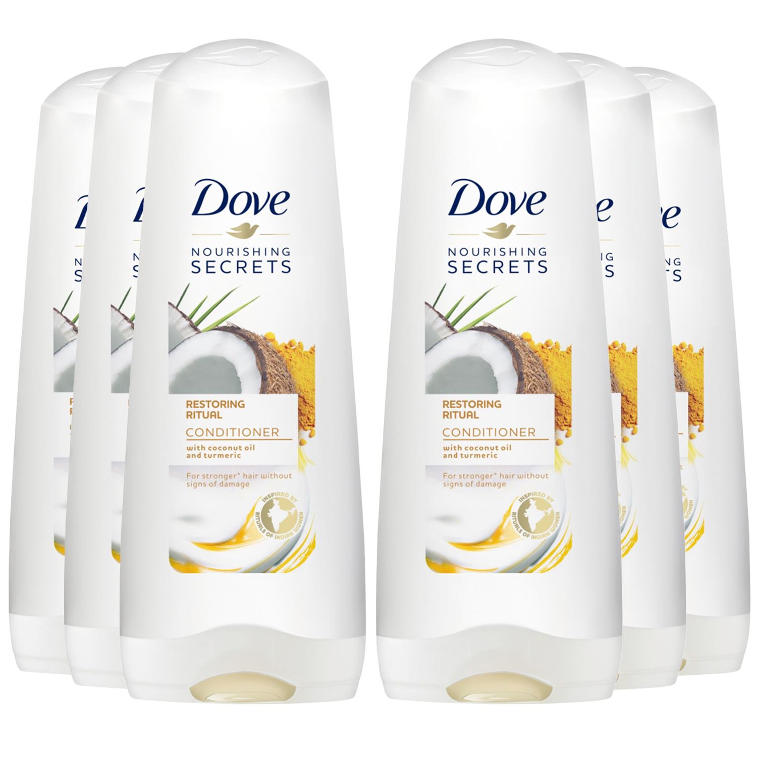 Dove Nourishing Secrets Conditioner, Restoring Ritual, 6 Pack, 350ml - NA - One Size