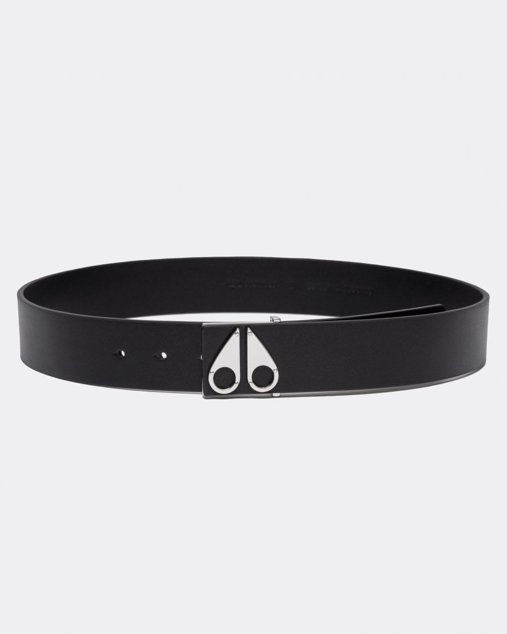 Moose Knuckles Mens Logo Icon Belt - Black material_Leather - Size 36 (Waist)