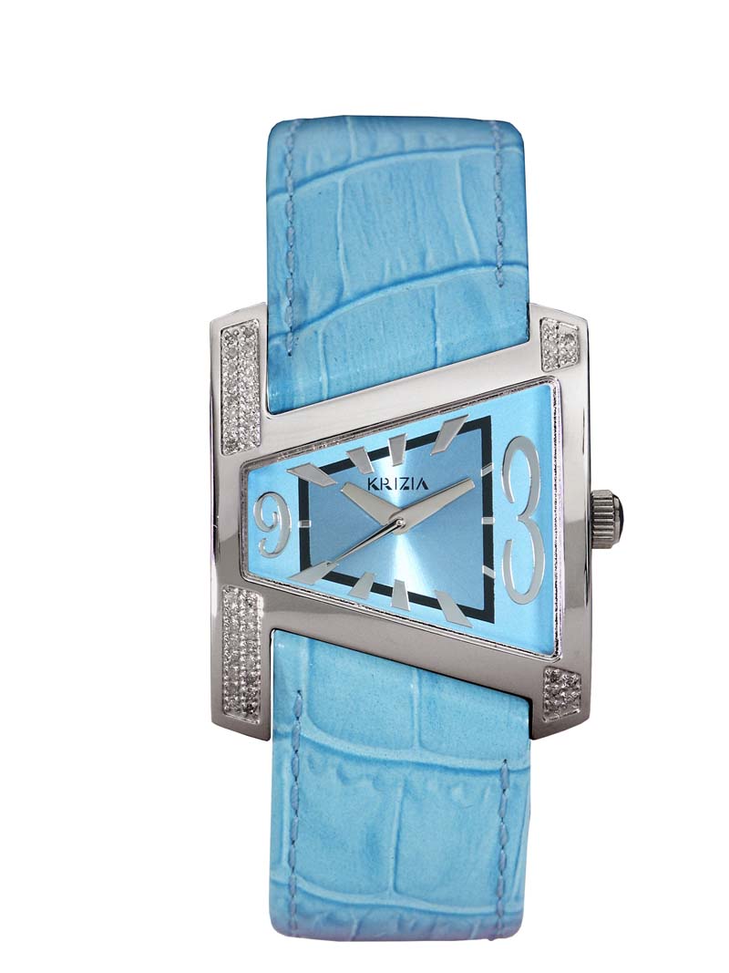 Krizia : Womens Light Blue Watch Leather - One Size