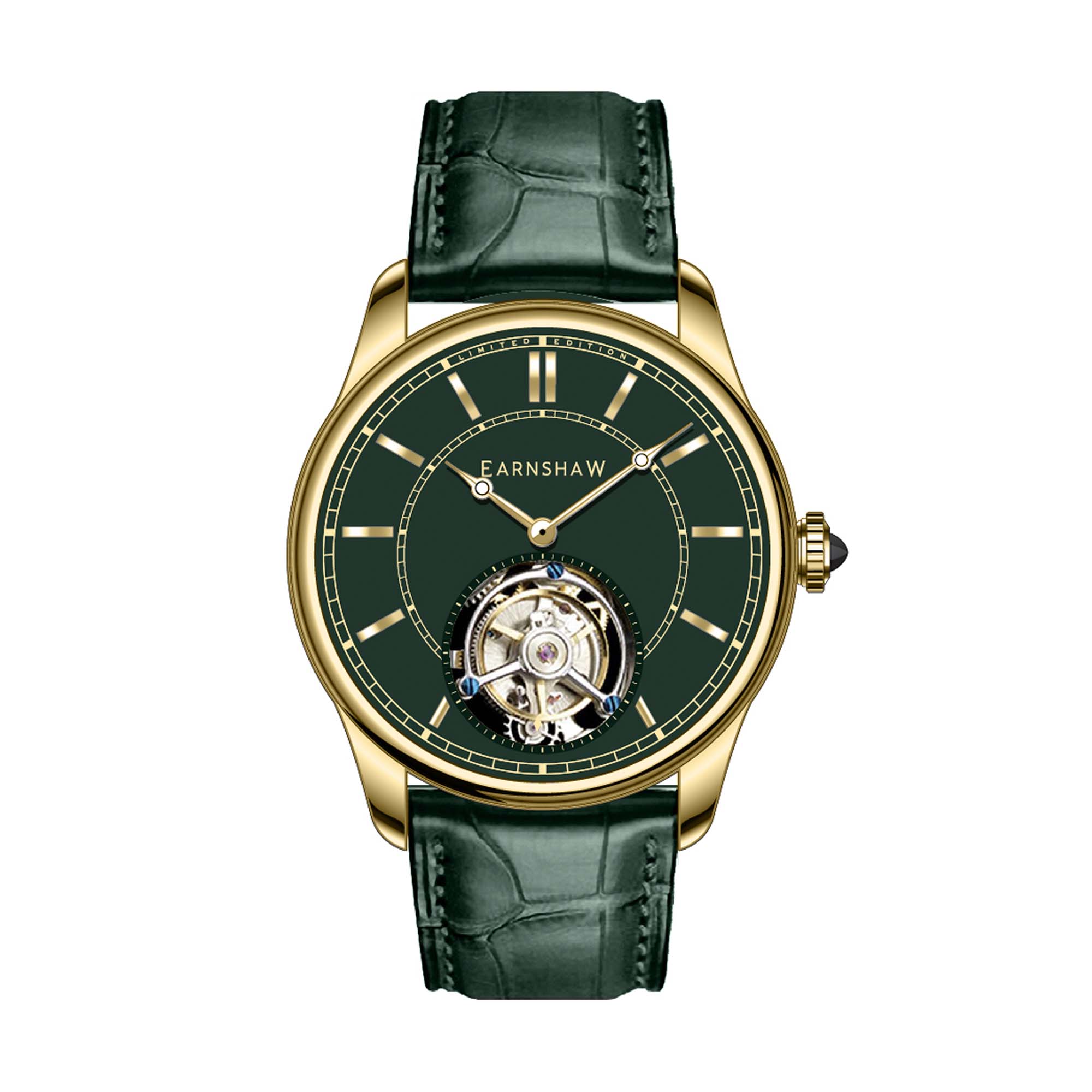 Thomas Earnshaw Gladstone Tourbillon Limited Edition Mens Watch ES-8204-03 - Green - One Size