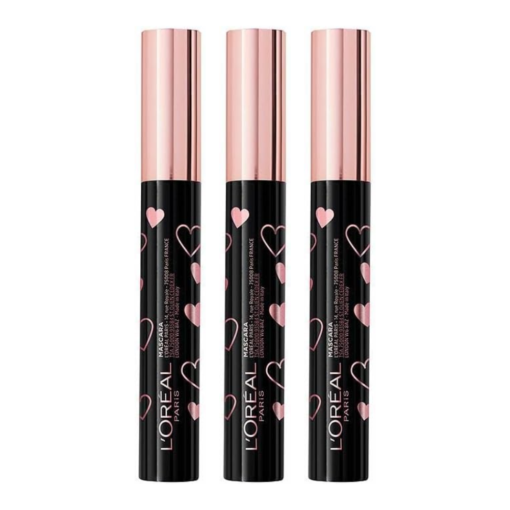 L'Oreal Paris Womens 3 x Paradise Limited Edition Love Liberte Mascara 6.4ml - Black - One Size