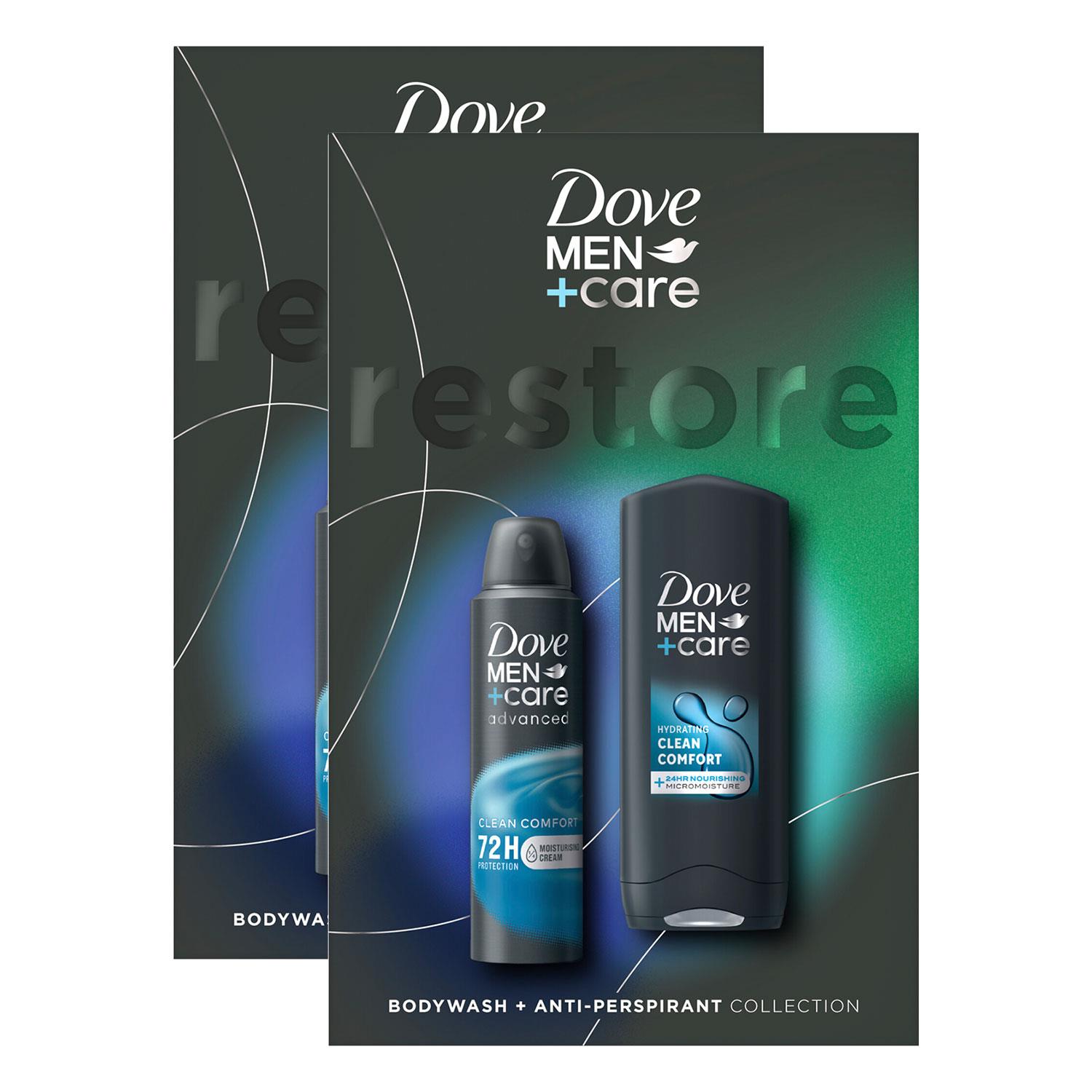 Dove Mens Clean Comfort Bath & Body 2 Pcs Gift Set for Him, 2pack - One Size