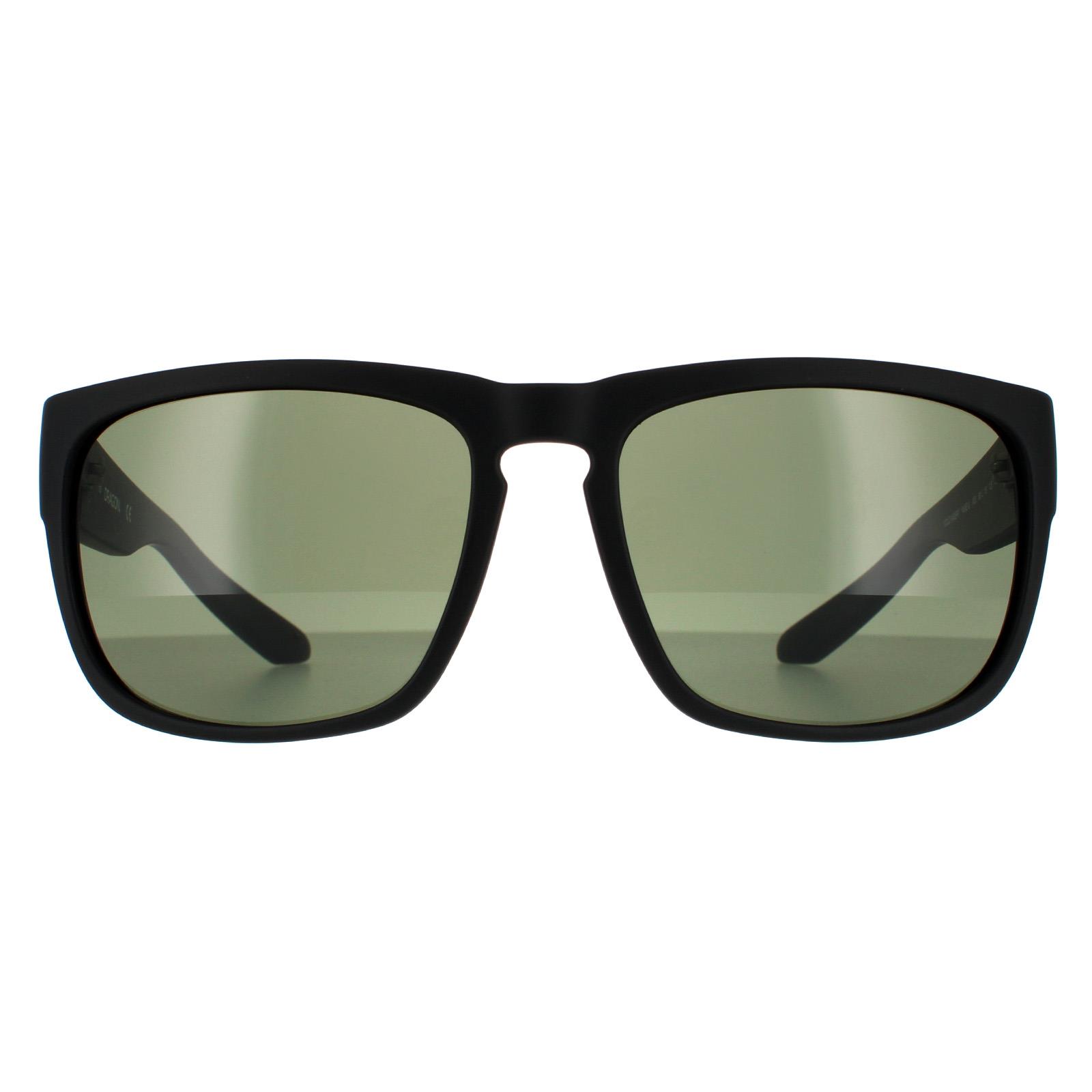 Dragon Square Mens Matte Black G15 Green Sunglasses - One Size