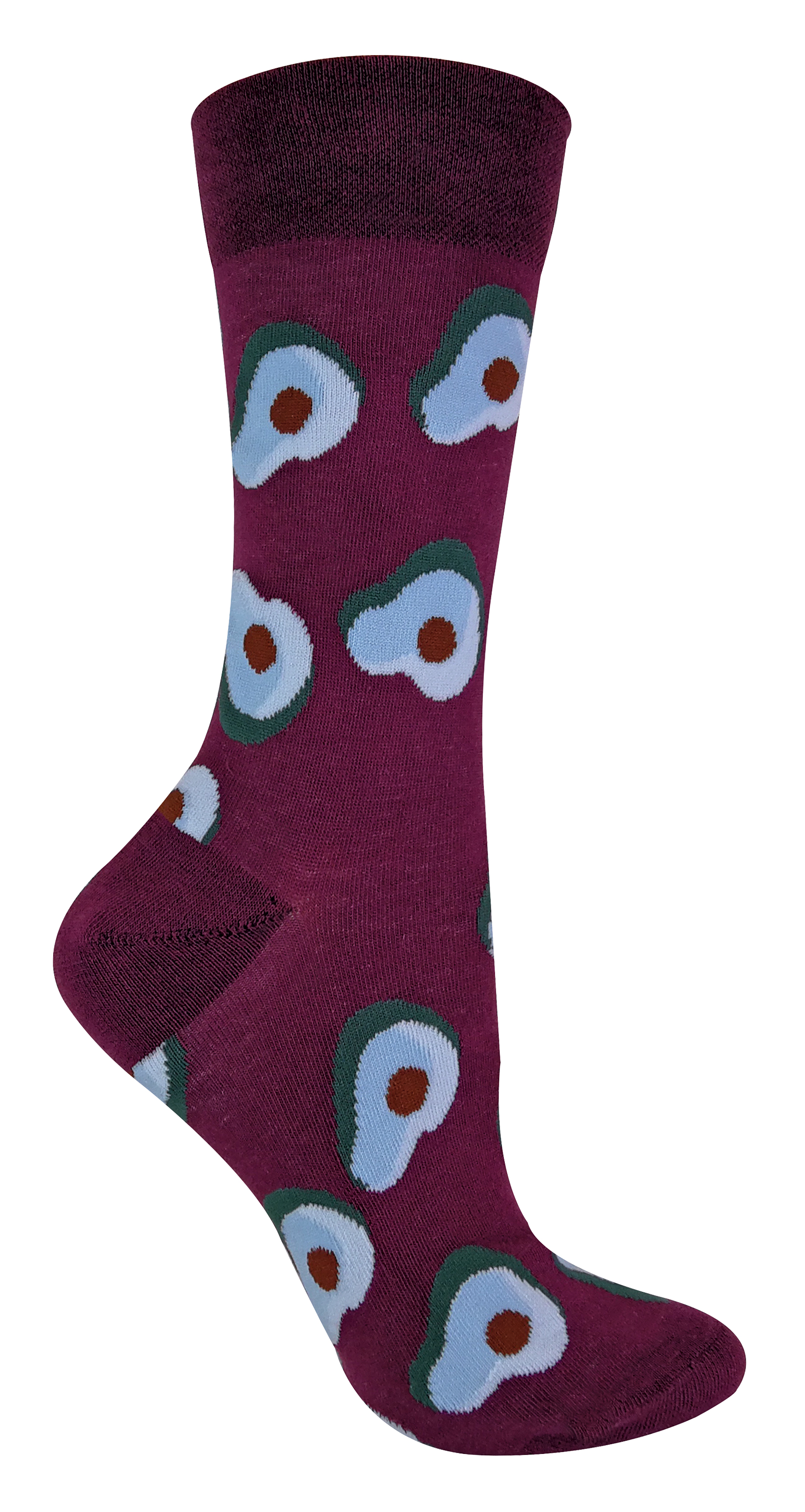 Sock Snob Womens TALKIE SOCKS - Ladies Cotton Quirky Funky Novelty Design Fruit - Purple - Size UK 4-6.5