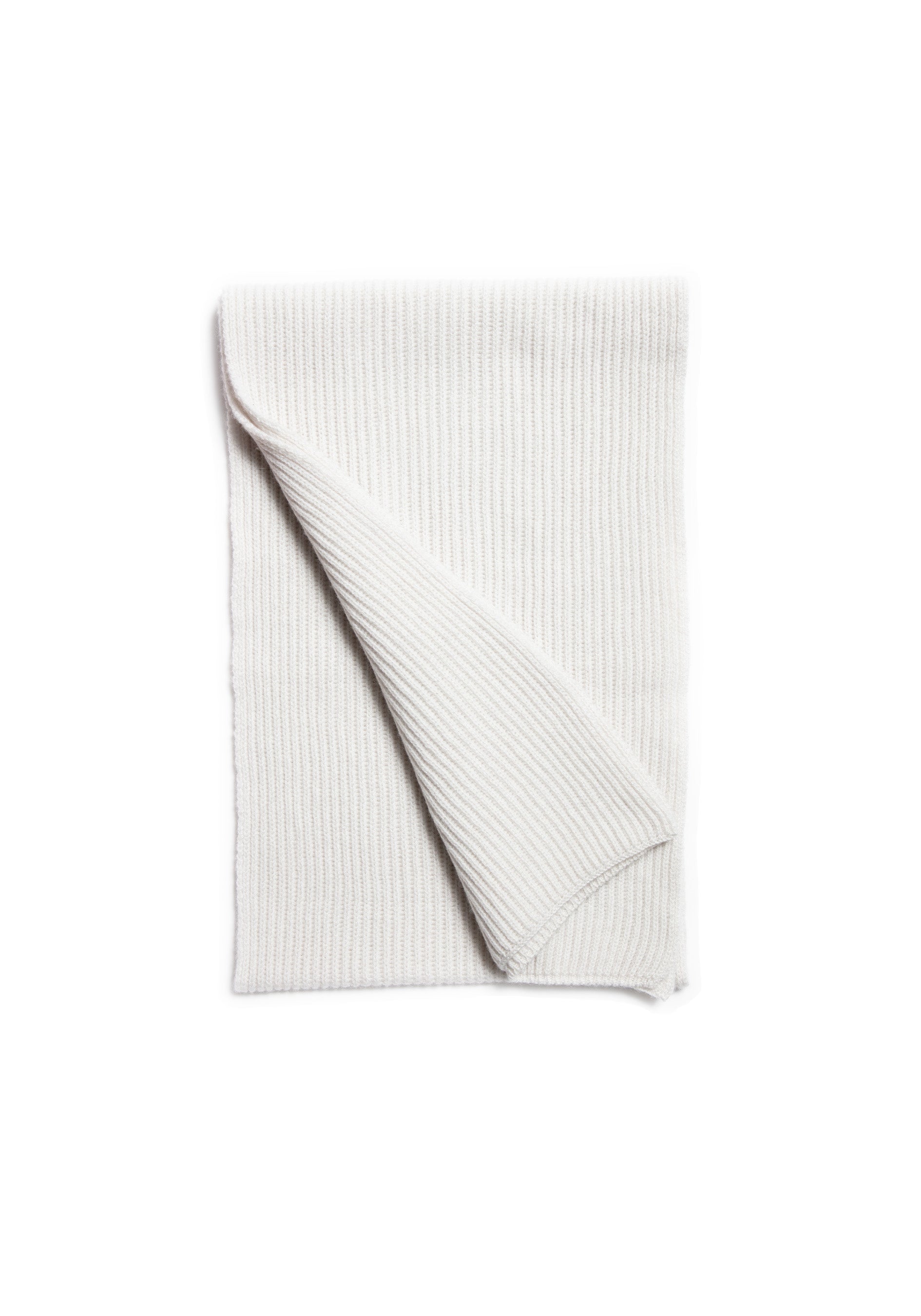 Private White Mens The Cashmere Ribbed Scarf-Flake - One Size