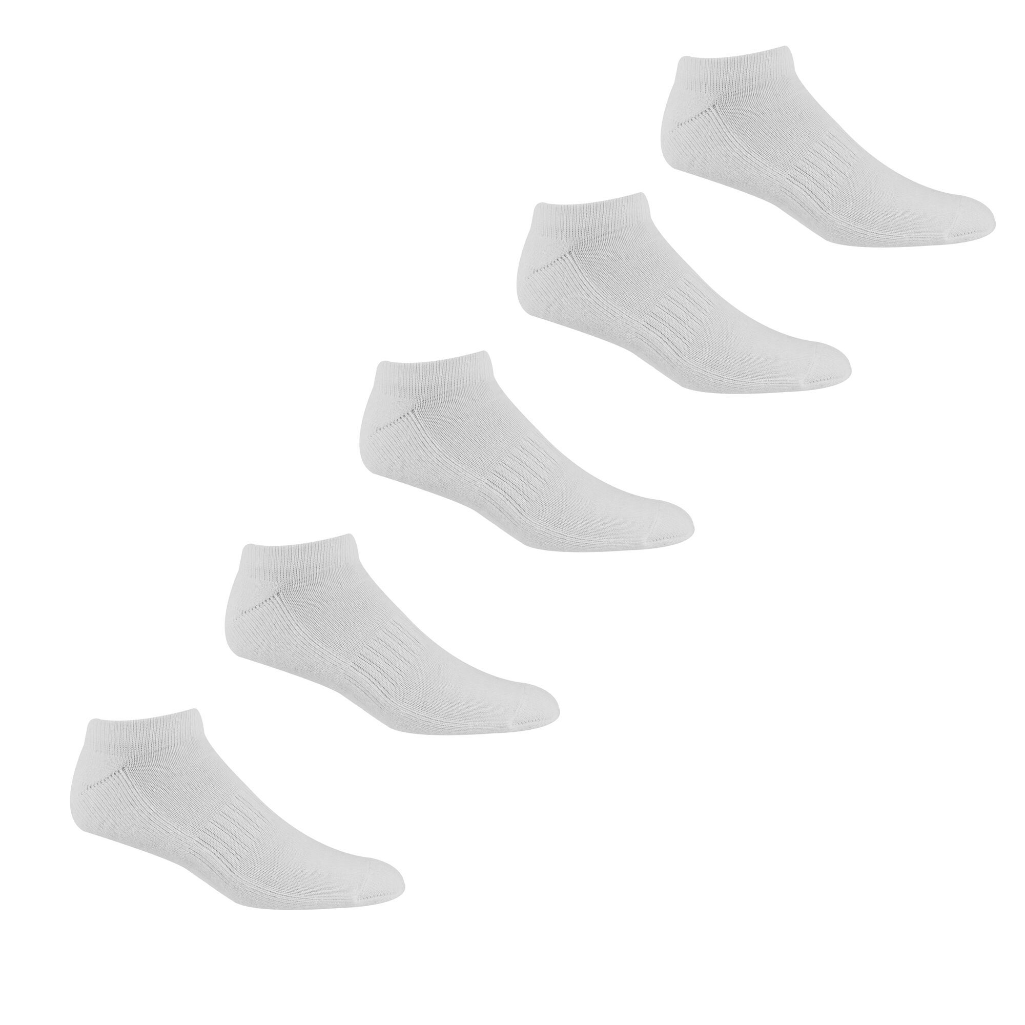 Regatta Unisex Adult Trainer Socks (Pack of 5) (White) - Size UK 9-12