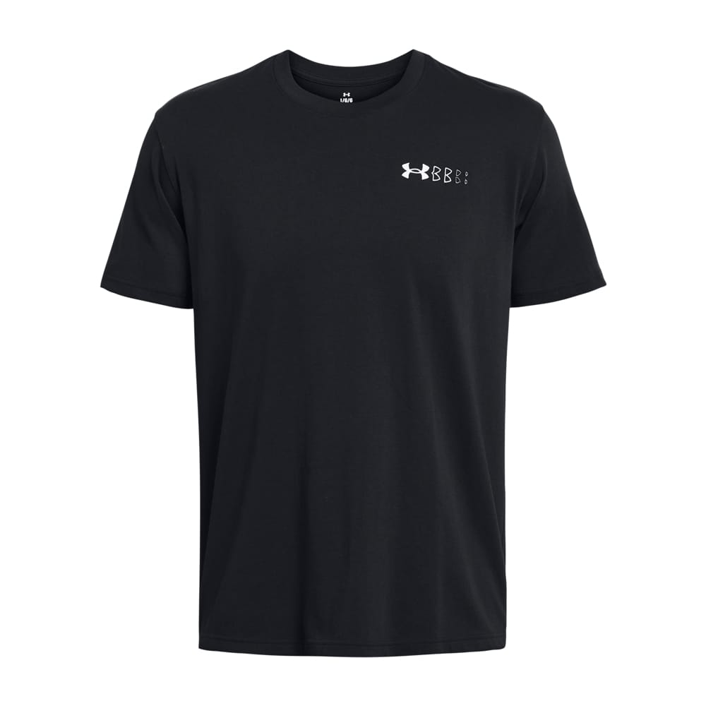 Under Armour Mens Hw Lc Logo Repeat T-Shirt in Black material_polycotton - Size X-Large