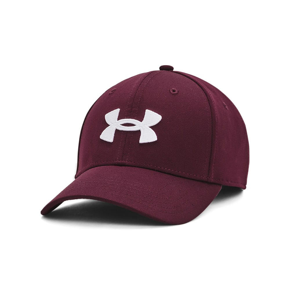 Under Armour Mens Accessories Blitzing Caps in Burgundy material_polyester - Size Medium/Large