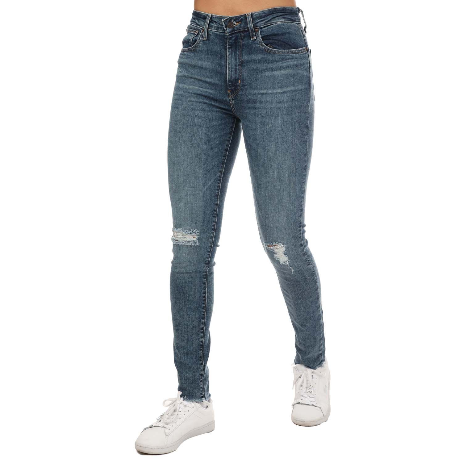 Levi's Womenss Levis 721 High Rise Skinny Jeans in Denim - Blue Cotton - Size 29 Regular