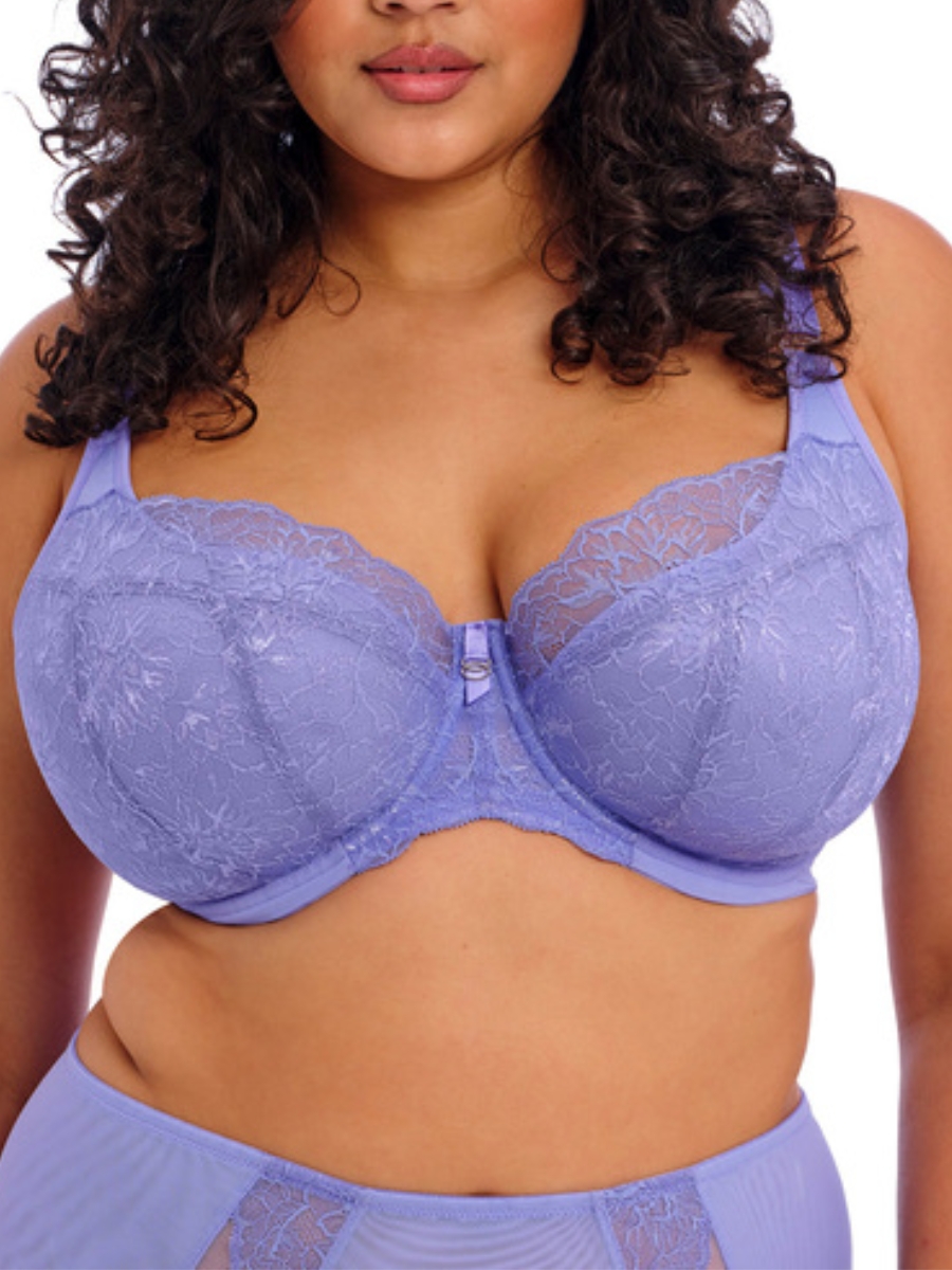 Elomi Womens Brianna Half Cup Bra - Purple Polyamide - Size 42E