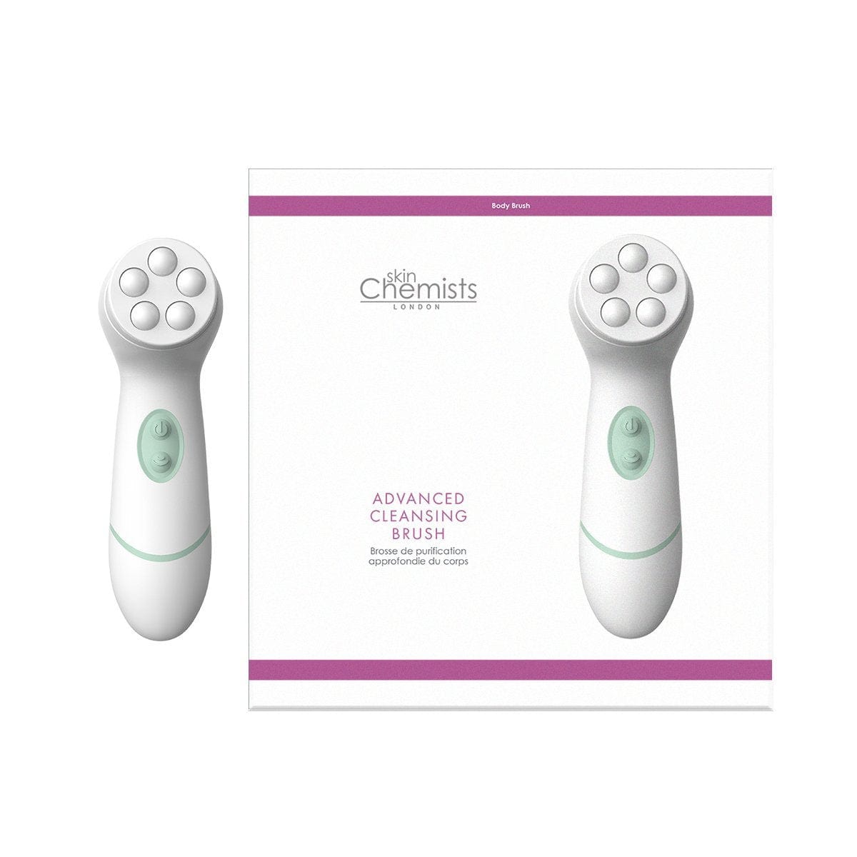 SkinChemists Advanced Facial & Body Cleansing Brush - 4 Heads - One Size