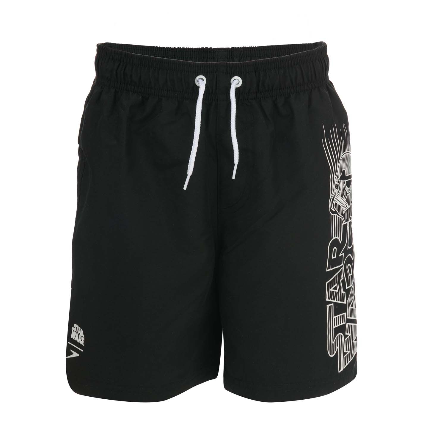 Boy's Speedo Junior Star Wars Swim Shorts in Black-White