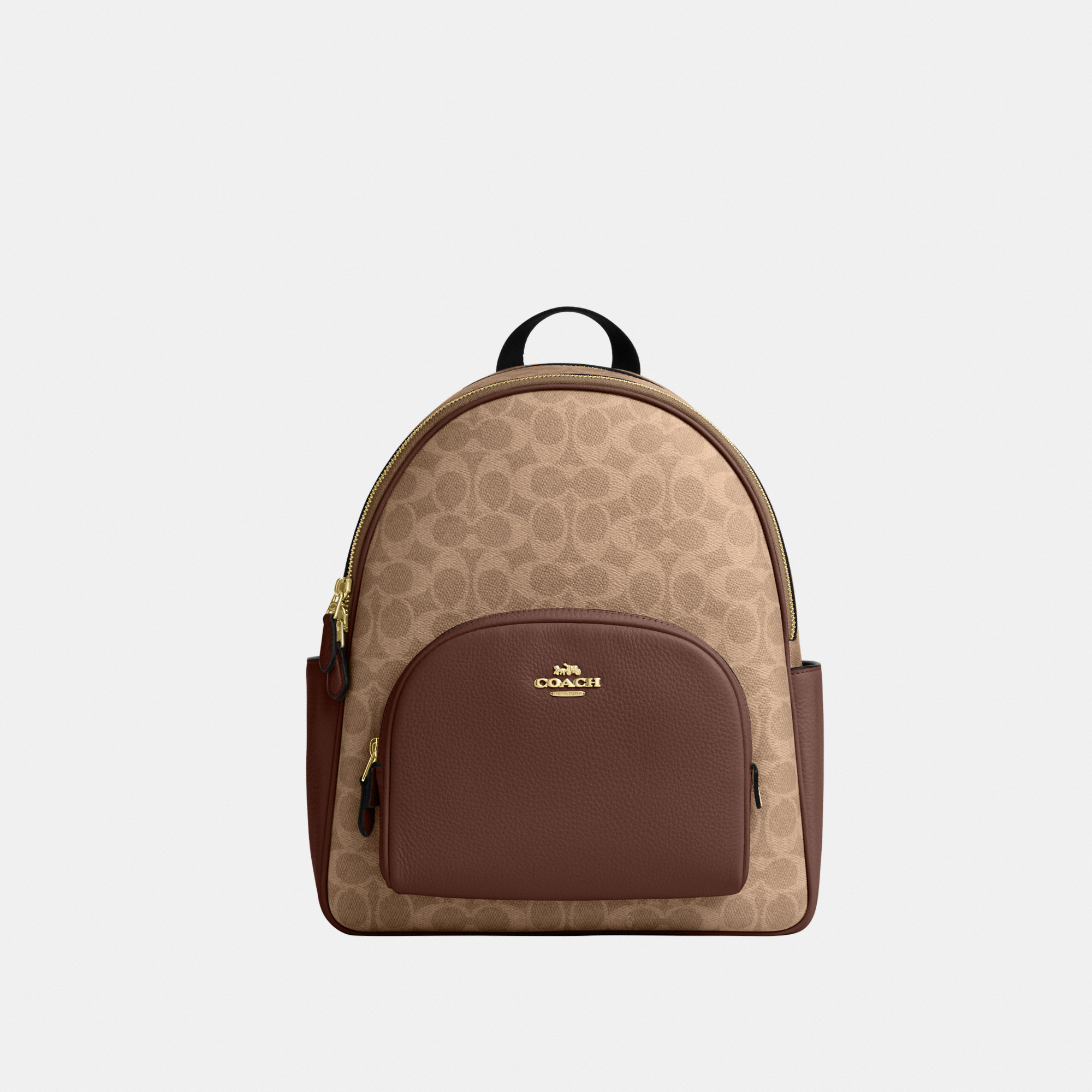 Coach Womens Court Backpack in Signature Canvas - Brown - One Size