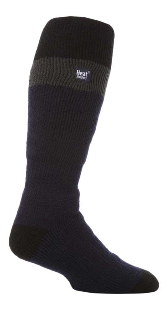 Heat Holders - Mens Extra Long 2.3 TOG Thermal Knee High Ski Socks - Navy - Size UK 6-11