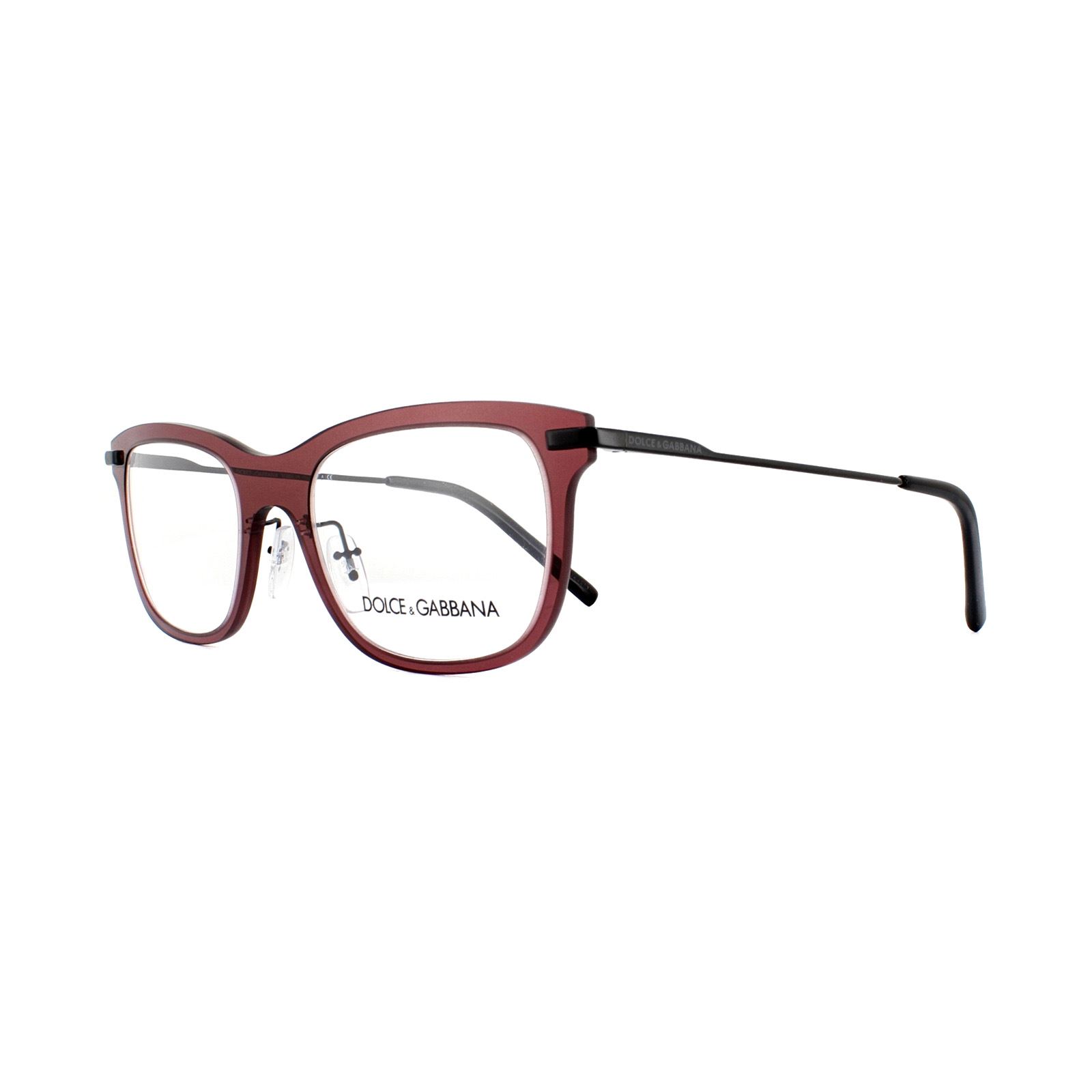 Dolce & Gabbana Glasses Frames DG 1293 01 Bordeaux 51mm Mens - Red Metal - One Size