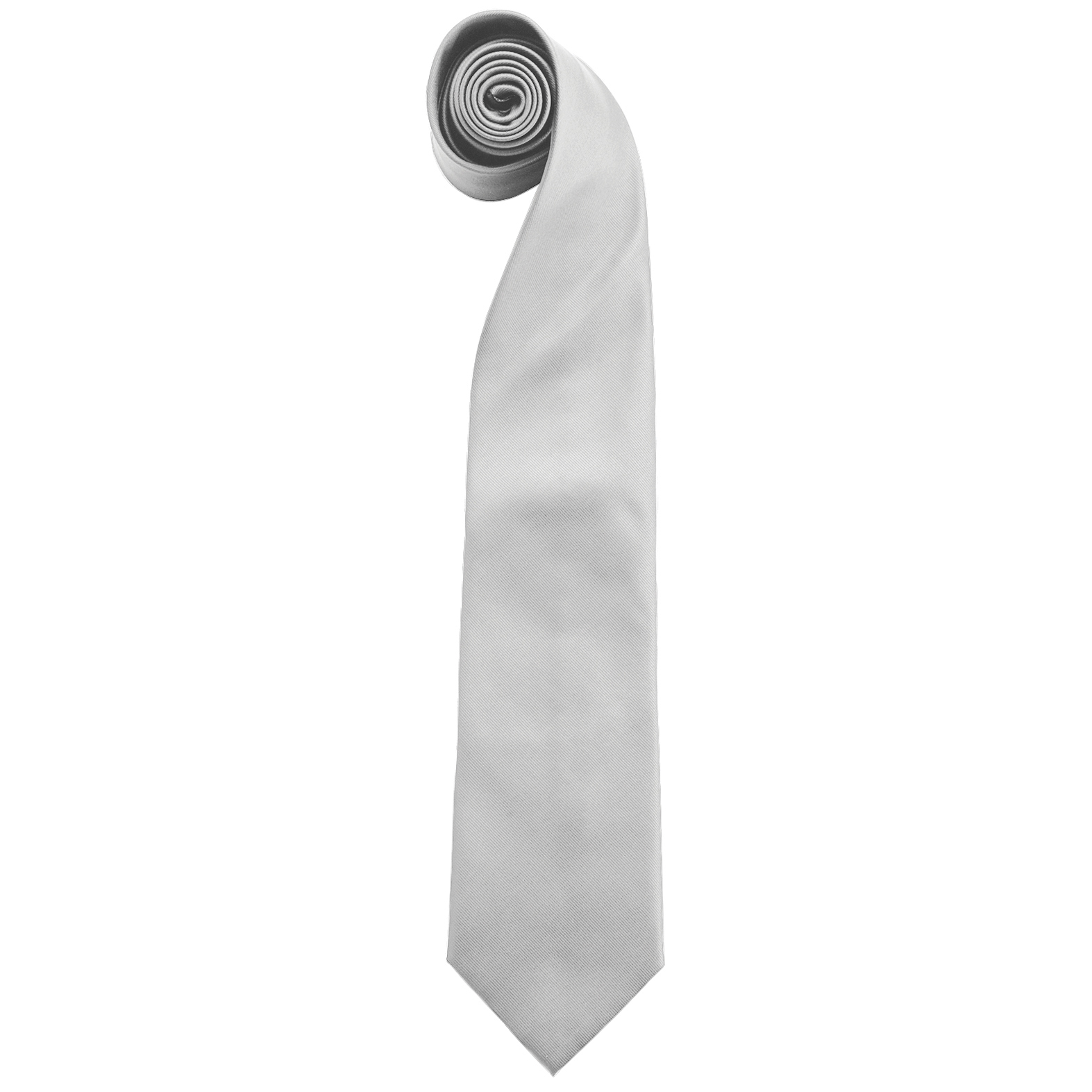 Premier Mens “Colours” Plain Fashion / Business Tie (Pack of 2) (Silver) - One Size