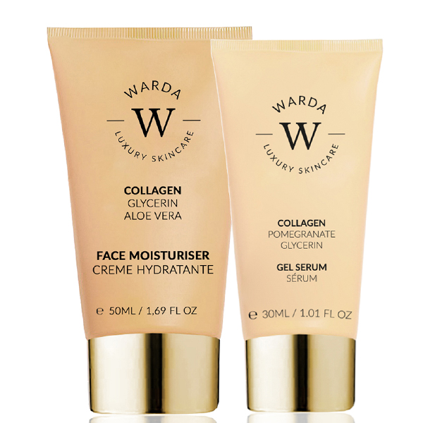 Warda Luxury skincare Unisex Skin Lifter Boost Collagen Moisturiser 50ml + Gel Serum 30ml - NA - One Size