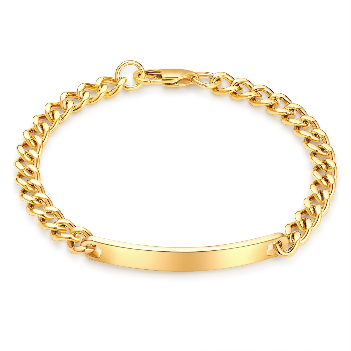 True Rebels Mens Male Stainless steel Bracelet - Gold Stainless Steel (archived) - Size 21 cm