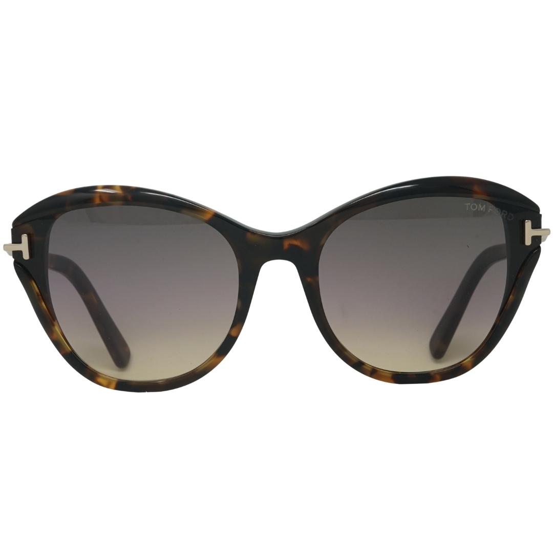 Tom Ford Womens Leigh FT0850-F 55B Brown Sunglasses - One Size