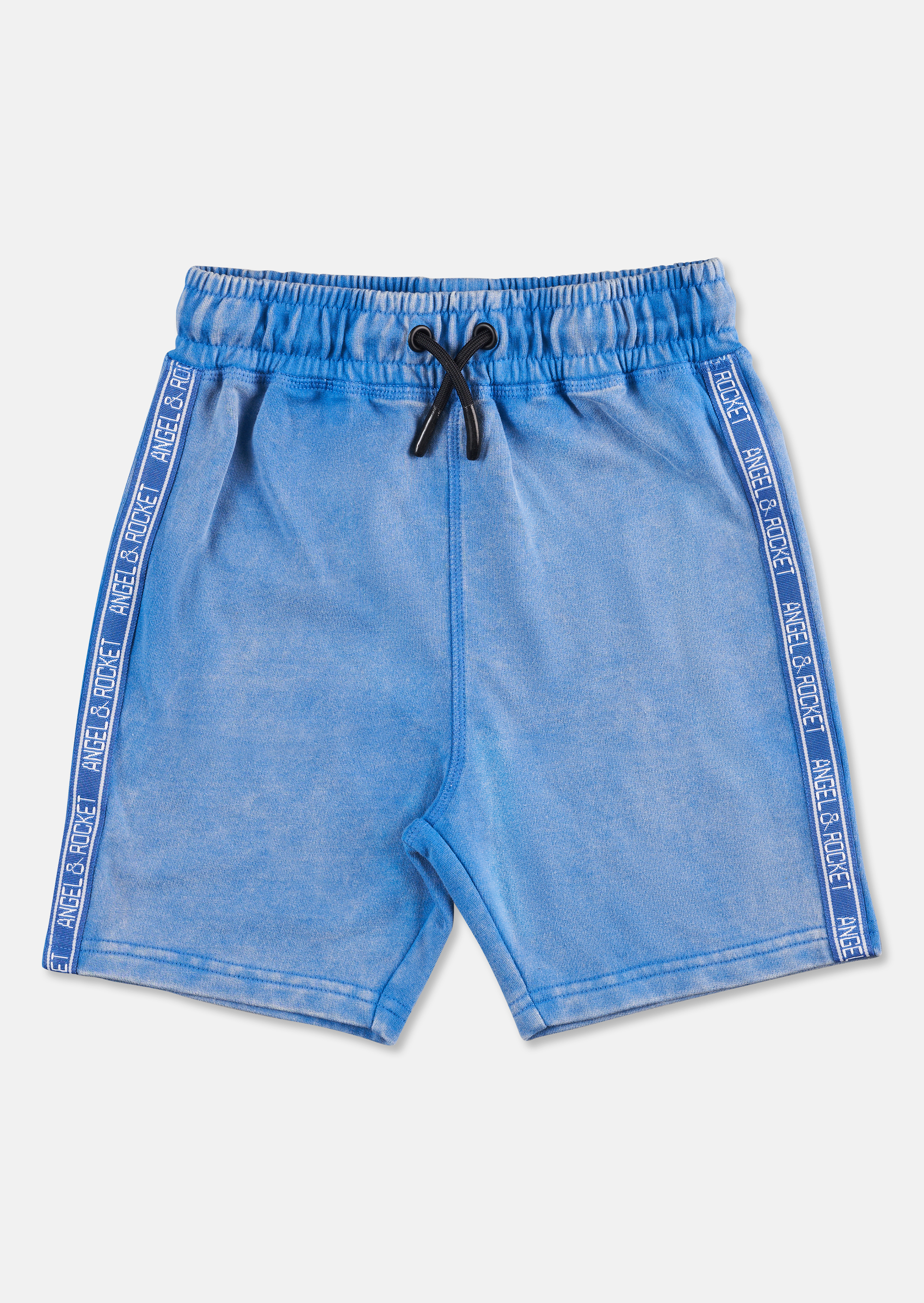 Angel & Rocket Boys Mason Side Tape Jersey Short - Blue Cotton - Size 6Y