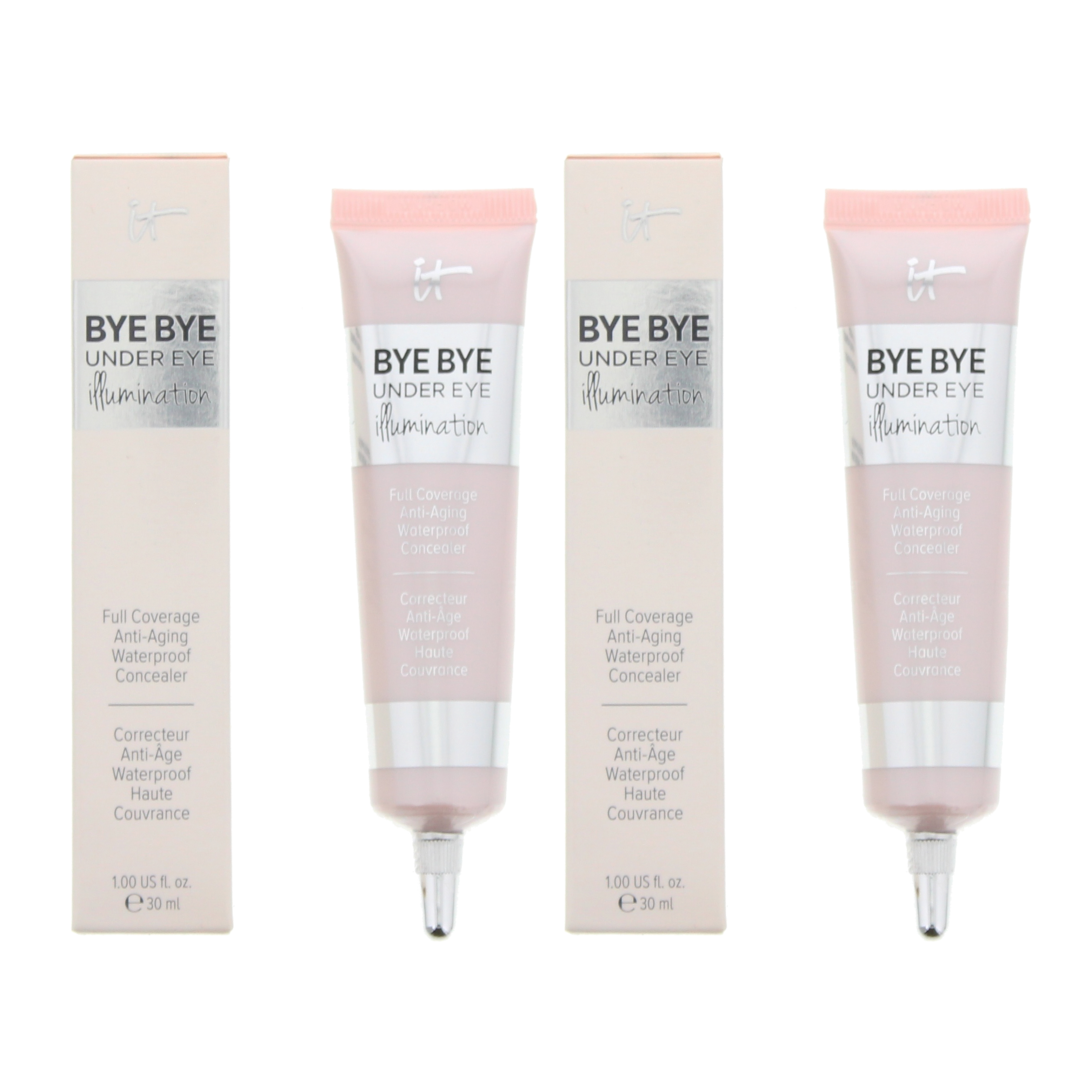 It Cosmetics Womens Bye Bye Under Eye Illumination Waterproof Concealer 30ml - Deep X 2 - NA - One Size