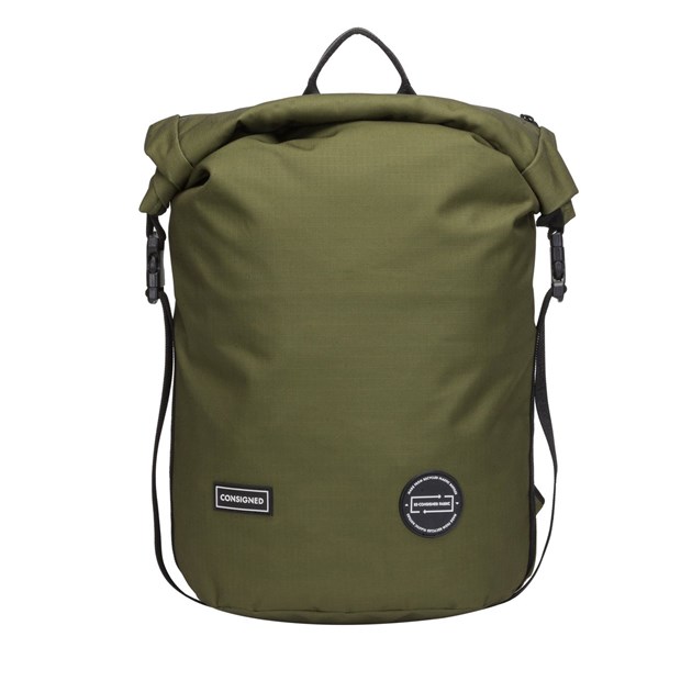 Consigned Mens Cornel L Roll Top Backpack - Green - One Size