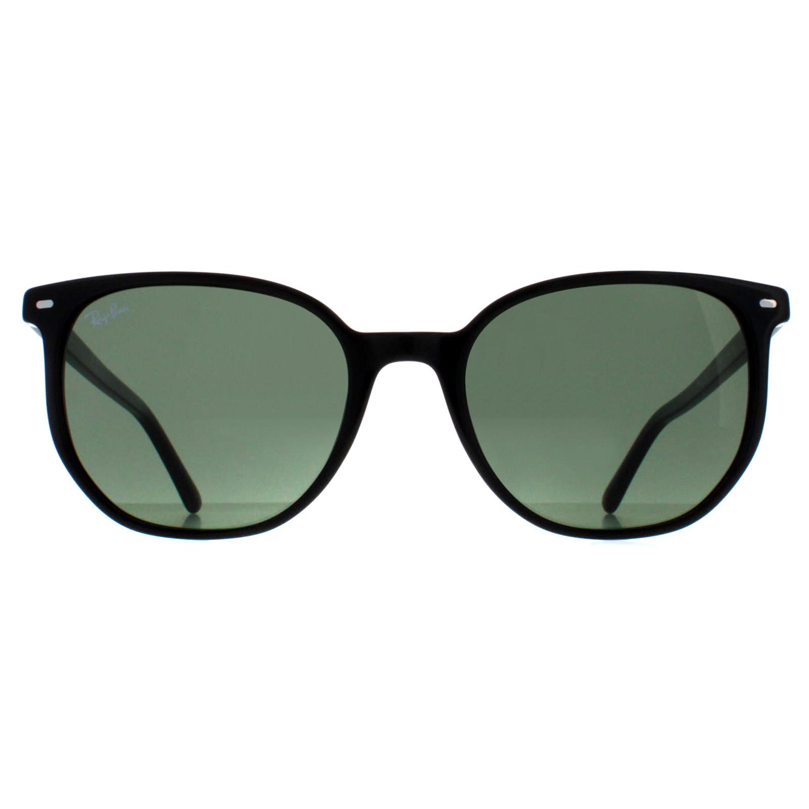 Ray-Ban Square Unisex Polished Black G15 Green RB2197 Elliot - One Size