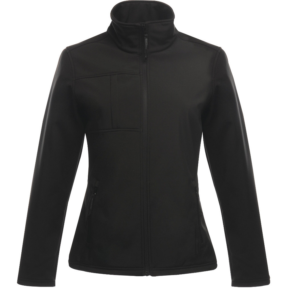 Regatta Professional Womens Ladies Octagon II 3 Layer Softshell Jacket - Black - Size 10 UK