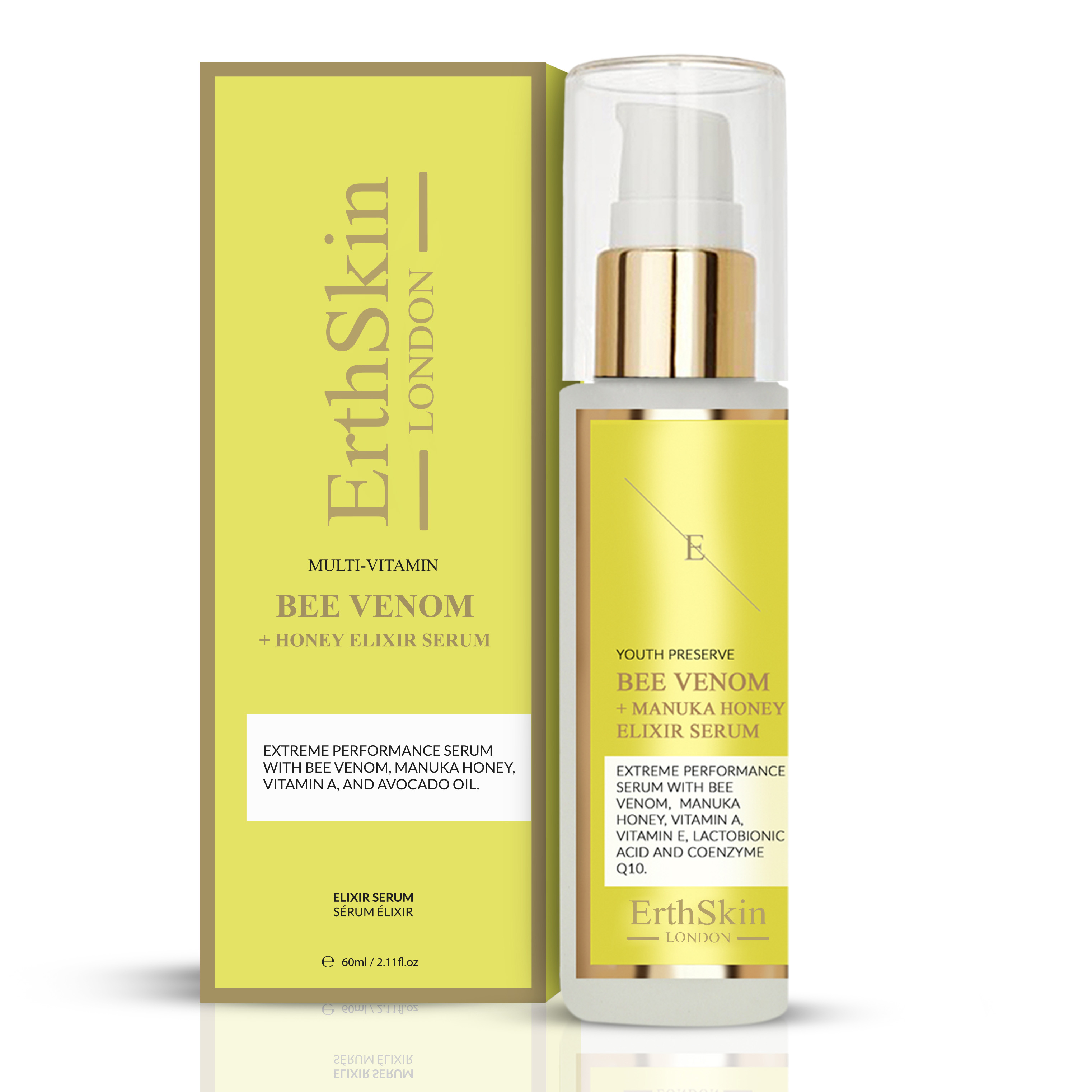 Erth Skin London Unisex Bee Venom + Manuka Honey Elixir Serum 60ml - One Size