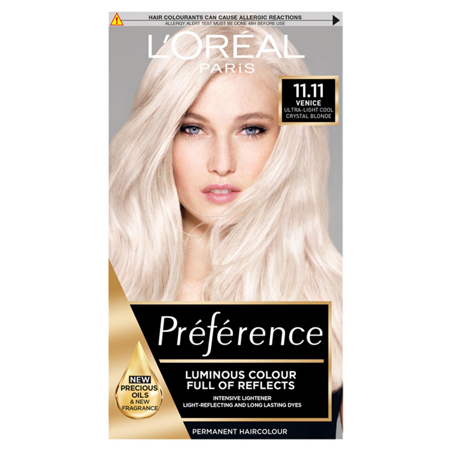 L'Oreal Paris Unisex Preference Permanent Hair Colour 11.11 UltraLightCrystalBlonde - One Size