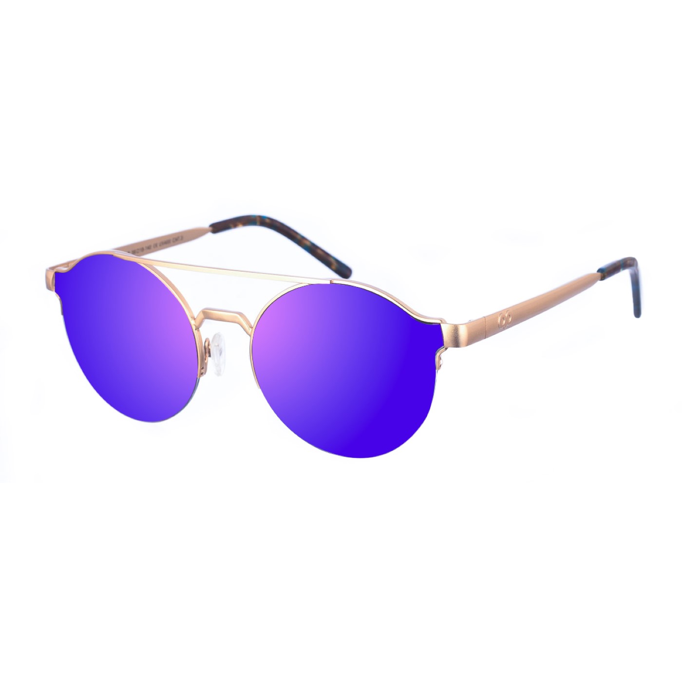 Kypers FIOROTTO Unisex Round Shape Metal Sunglasses - Purple - One Size