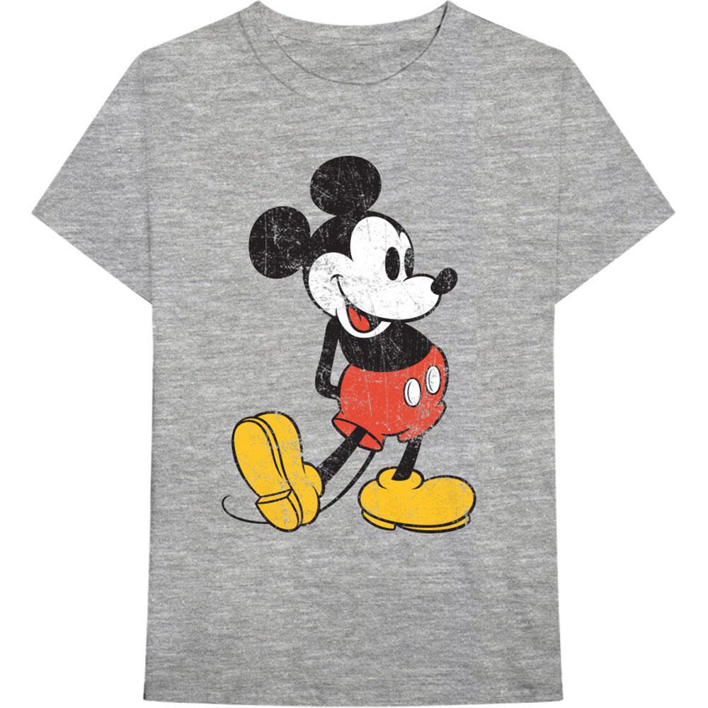 Disney Unisex Adult Mickey Mouse Vintage Cotton T-Shirt (Grey) material_Synthetic - Size X-Small