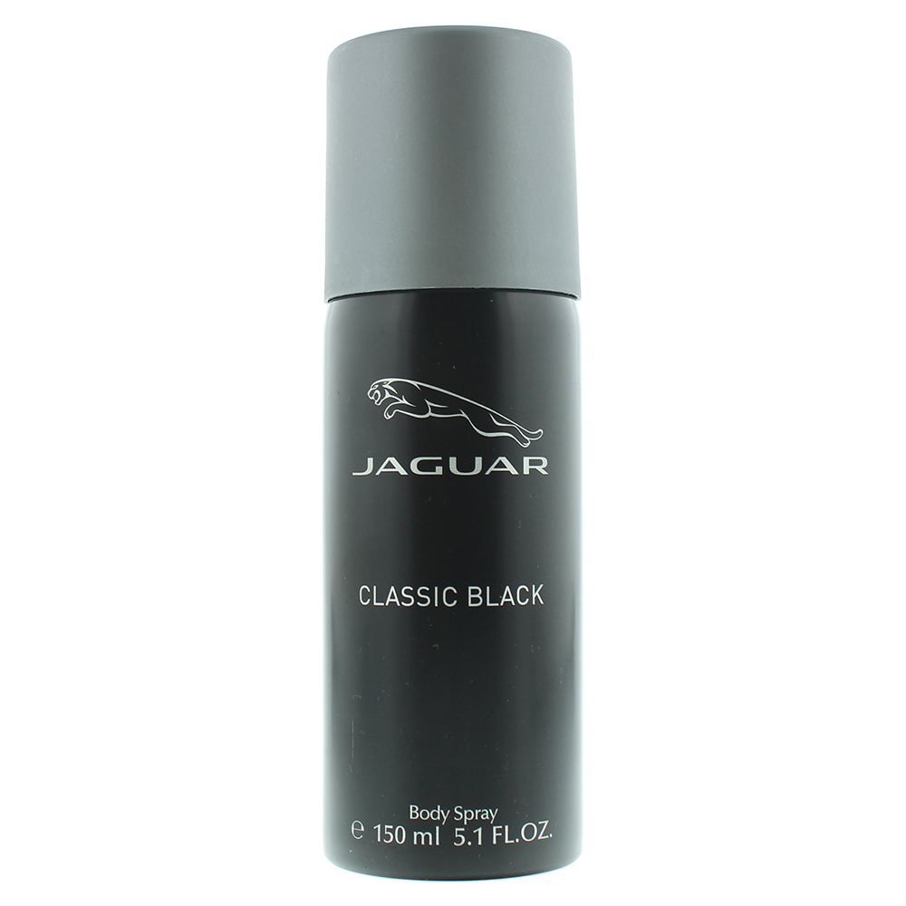 Jaguar Mens Classic Black Body Spray 150ml - One Size