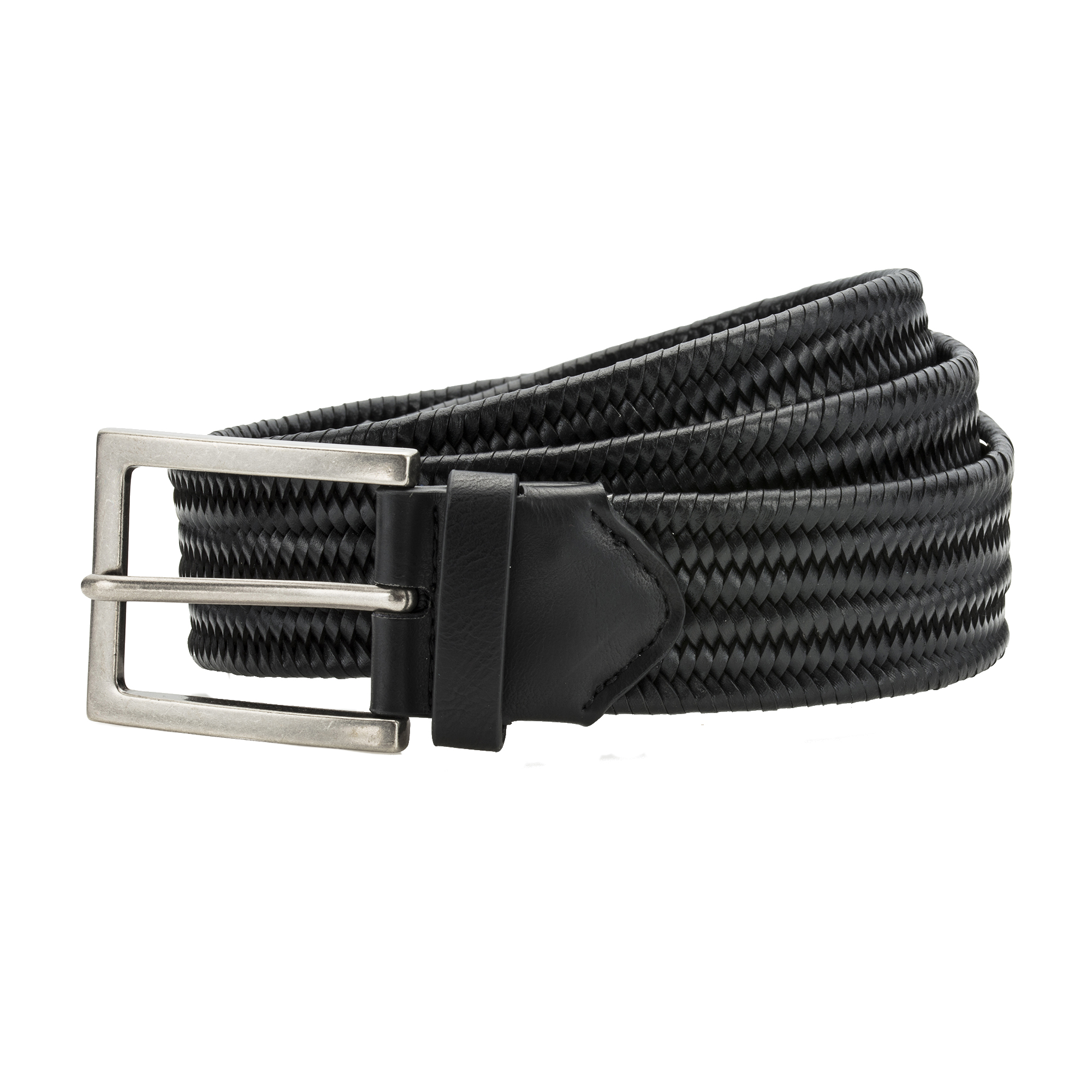 Asquith & Fox Mens Leather Braid Belt (Black) - One Size